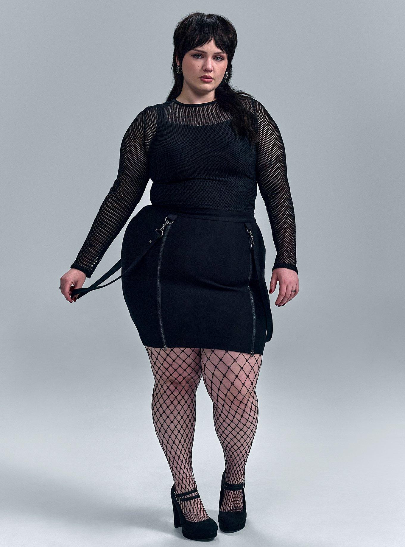 Nightfall Strappy Mini Skirt, DEEP BLACK, alternate