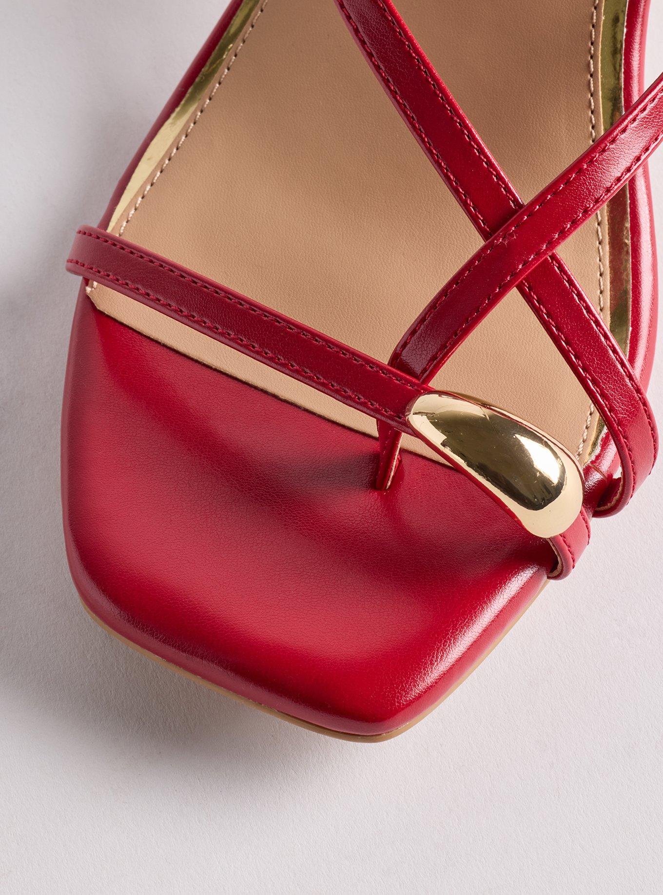 Metal Ornament Kitten Heel (WW), RED, alternate