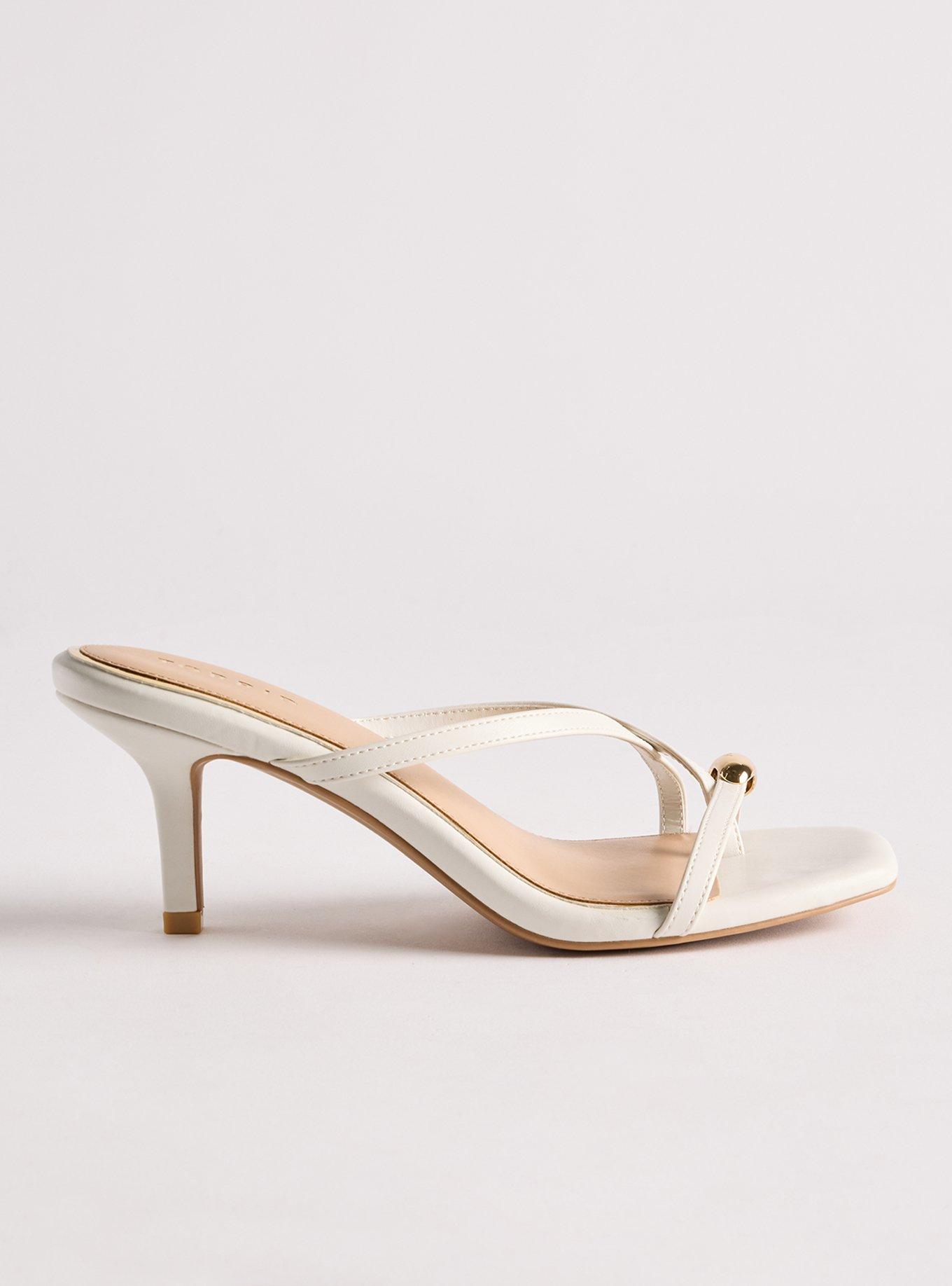 Metal Ornament Kitten Heel (WW), WHITE, alternate