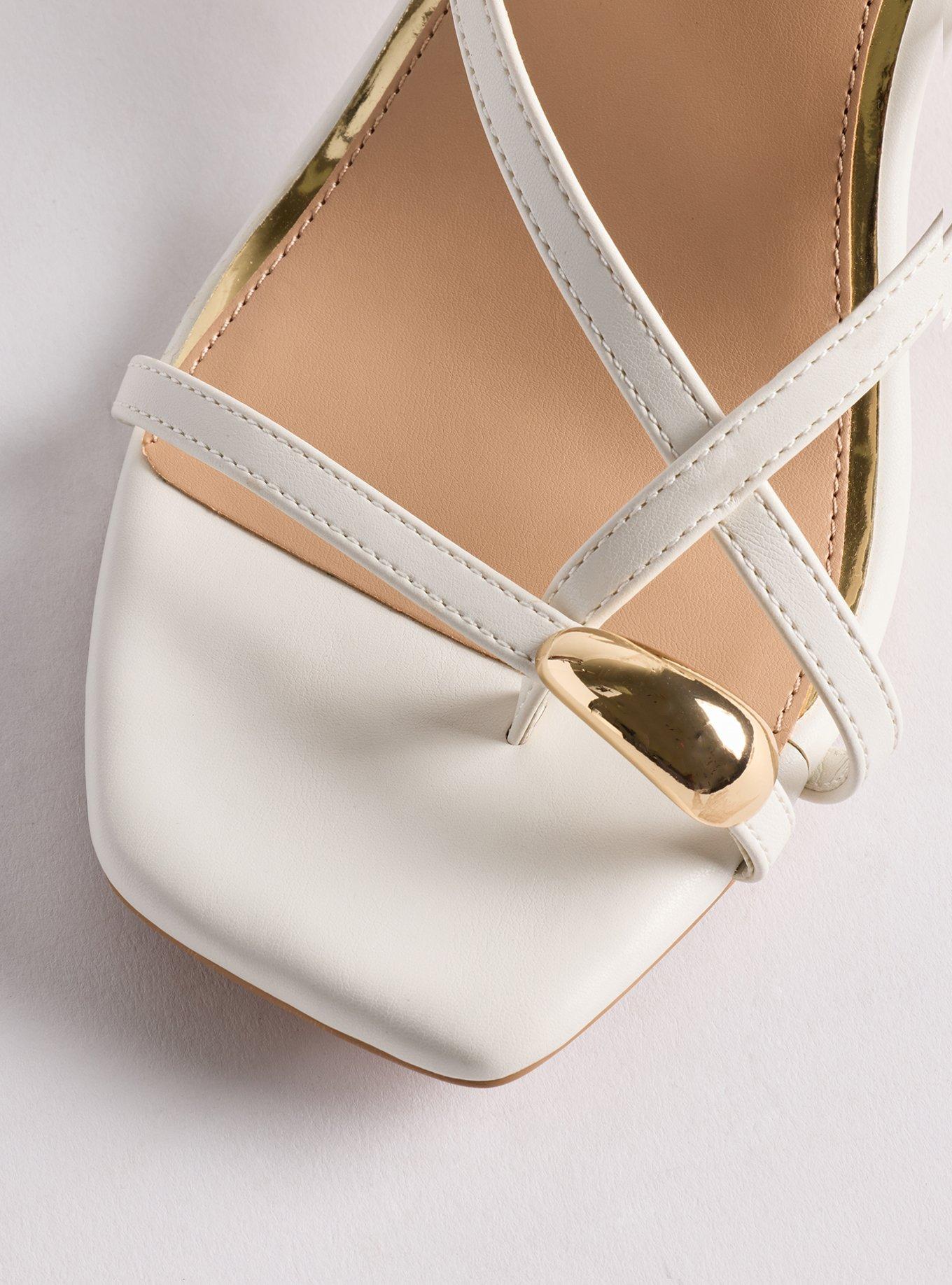 Metal Ornament Kitten Heel (WW), WHITE, alternate