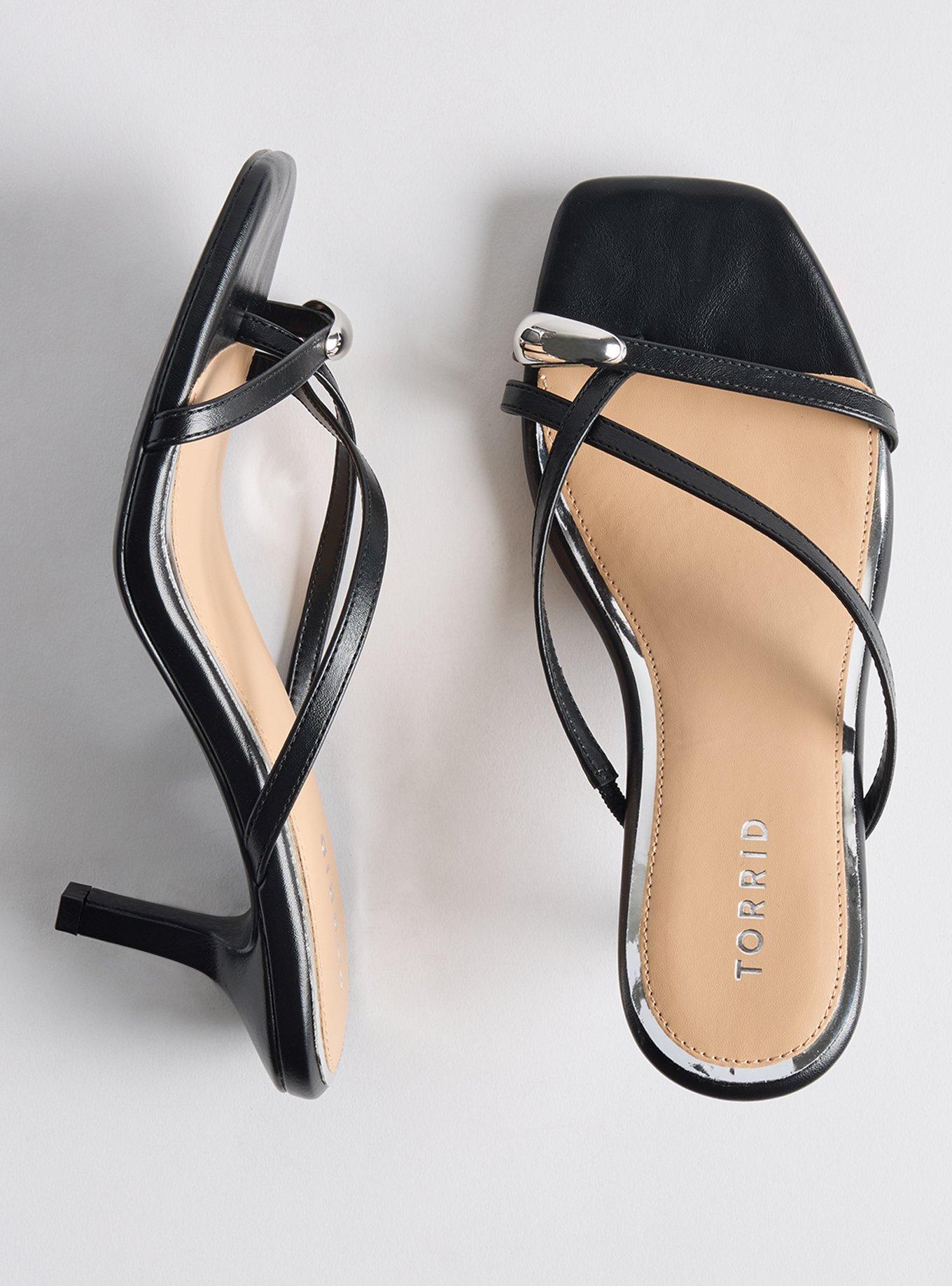 Metal Ornament Kitten Heel (WW), BLACK, hi-res