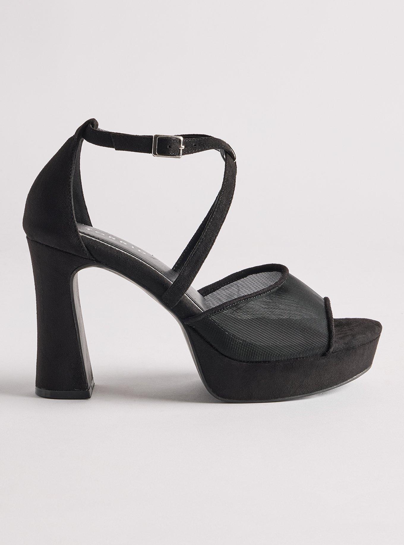 Criss-Cross Platform Heel (WW), BLACK, alternate