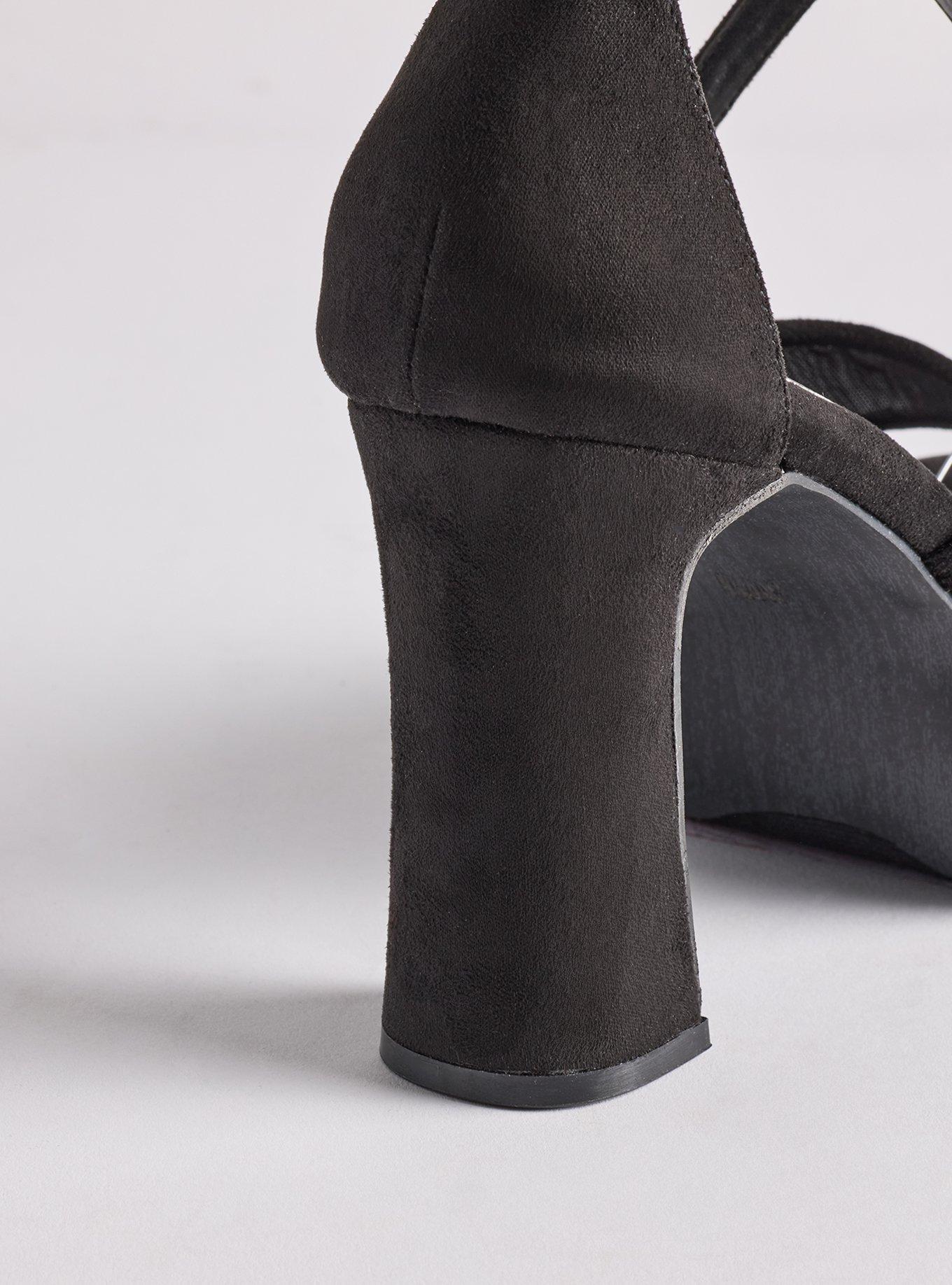 Criss-Cross Platform Heel (WW), BLACK, alternate