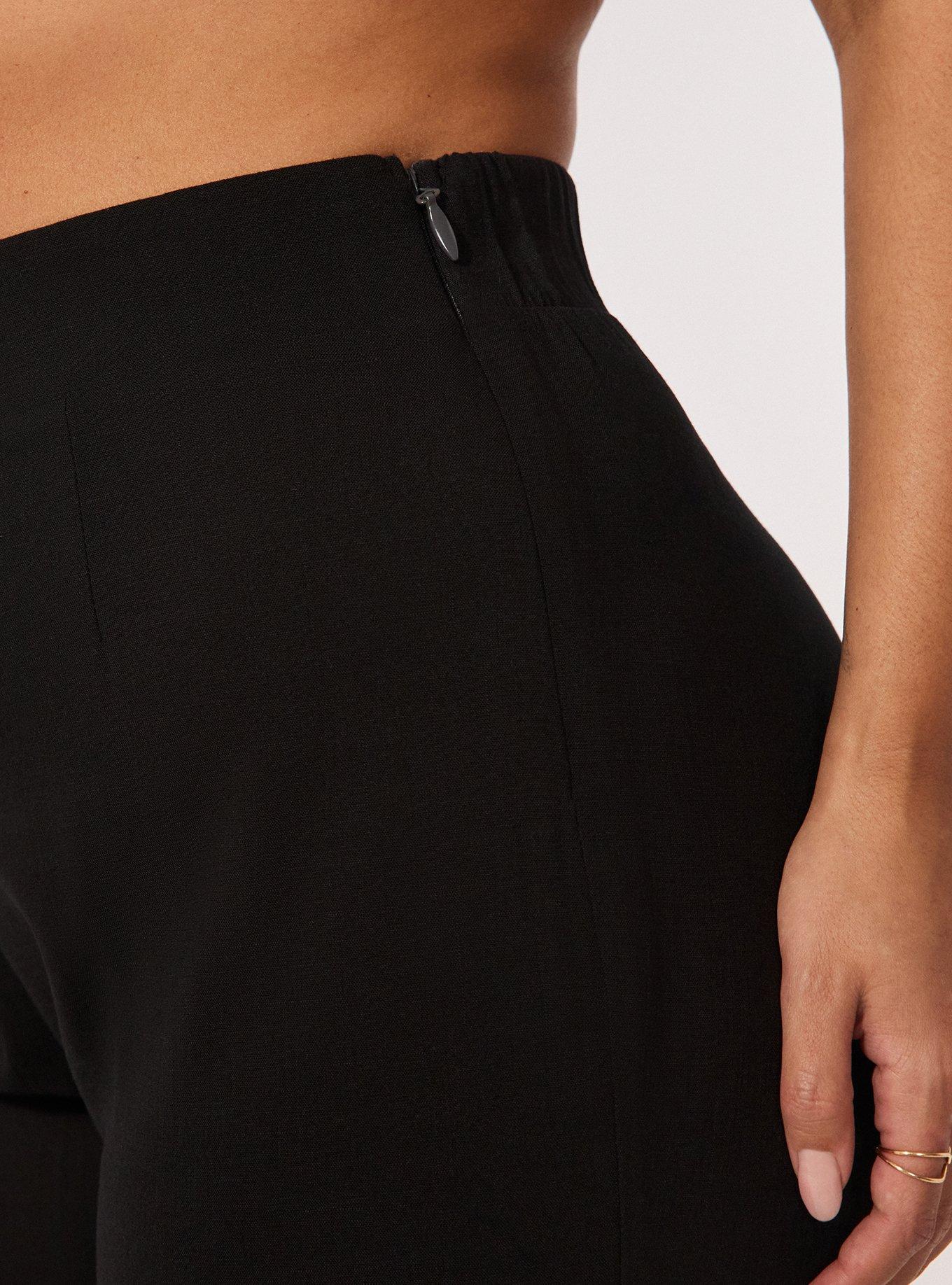 Festi Flare Pant with Side Zip, DEEP BLACK, alternate