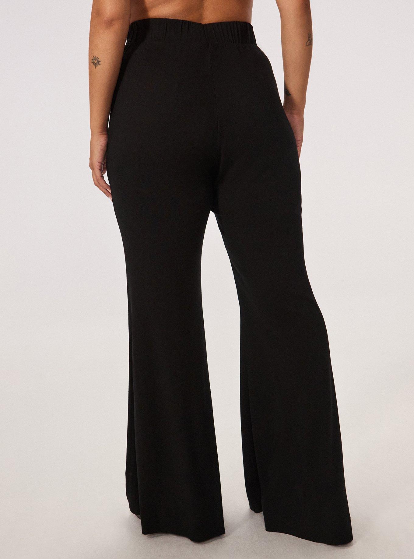 Festi Flare Pant with Side Zip, DEEP BLACK, alternate