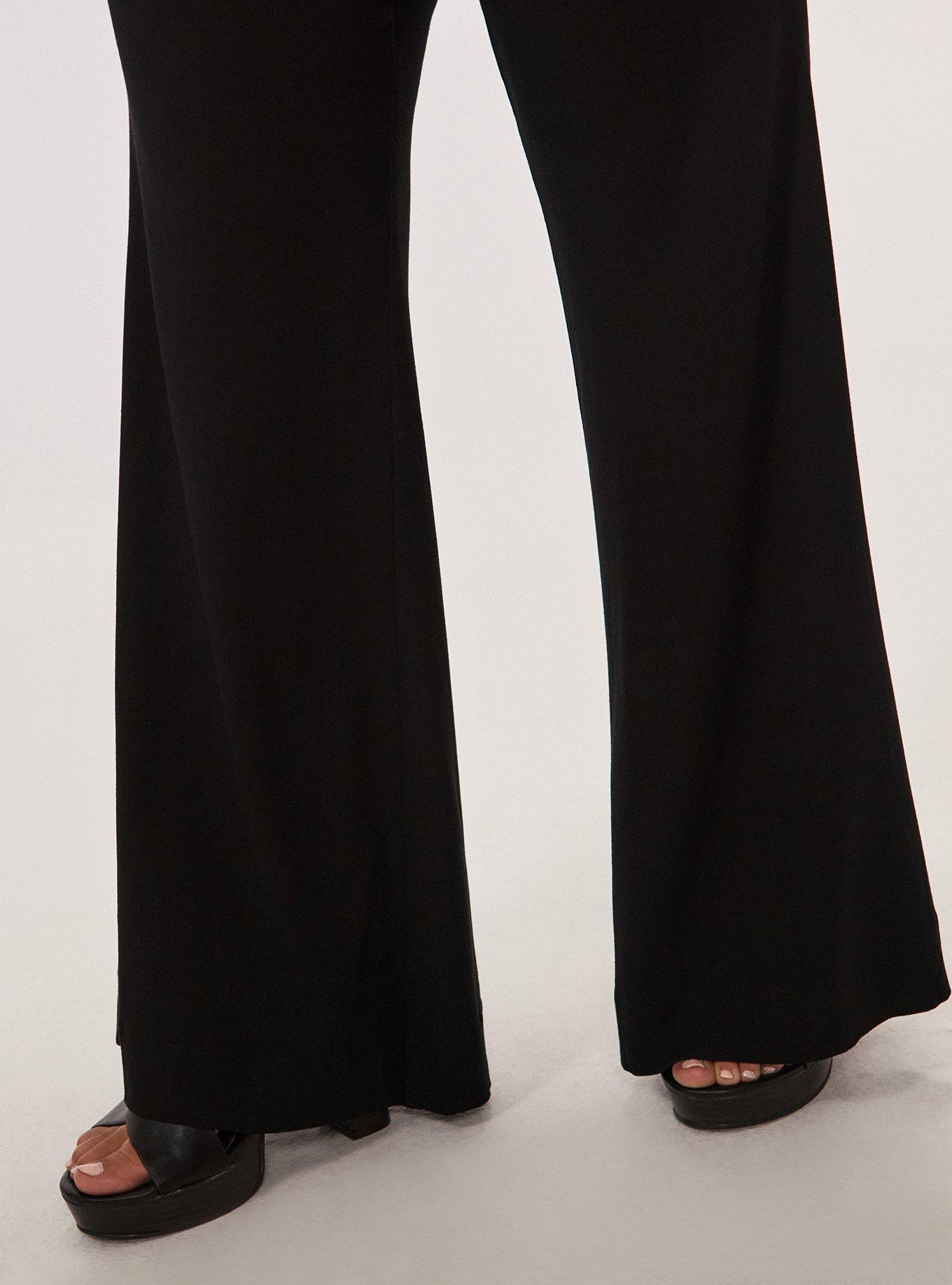 Festi Flare Pant with Side Zip, DEEP BLACK, alternate