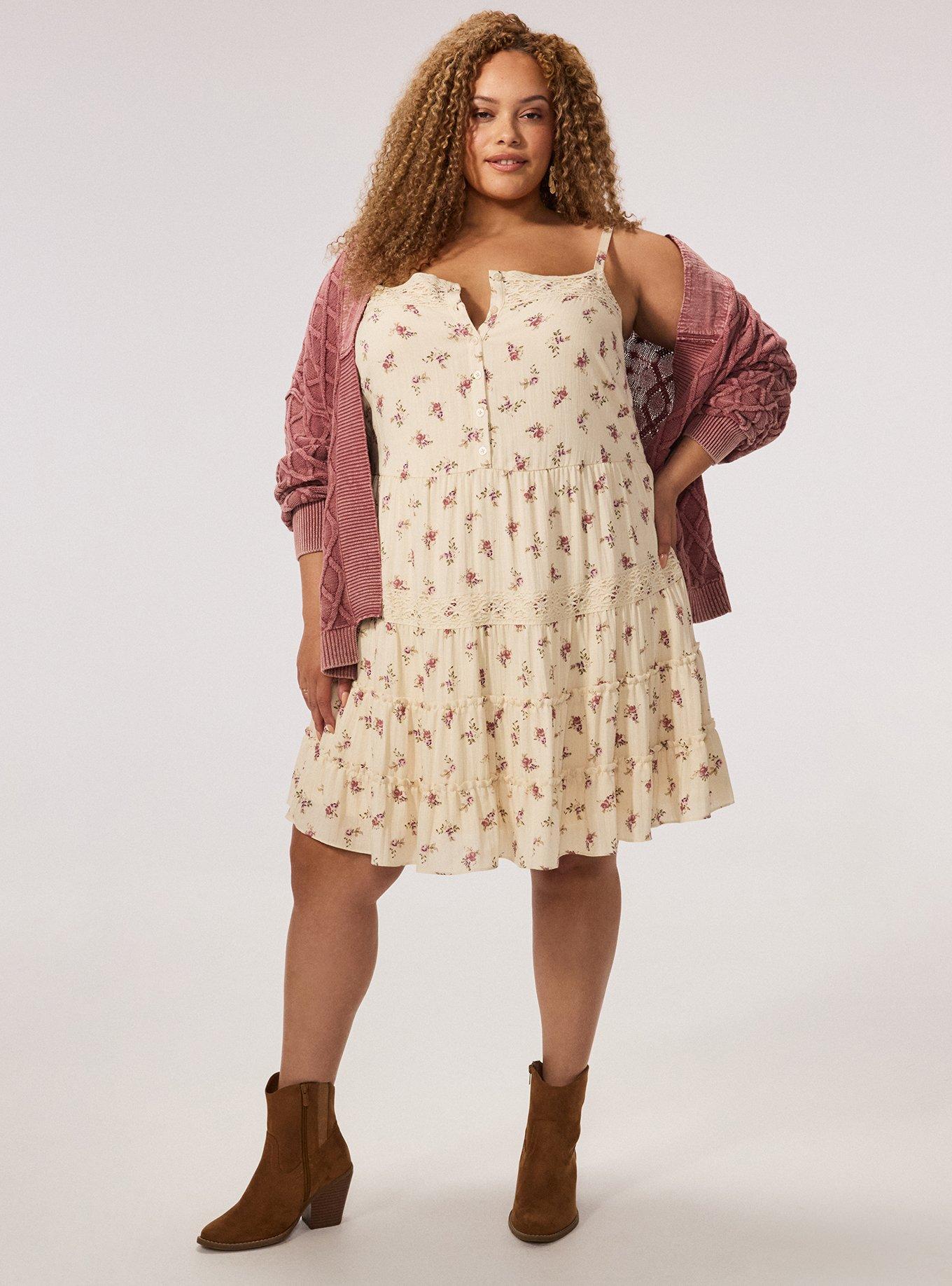 Festi Tiered Mini Dress, FANTASY FLORAL IVORY, hi-res