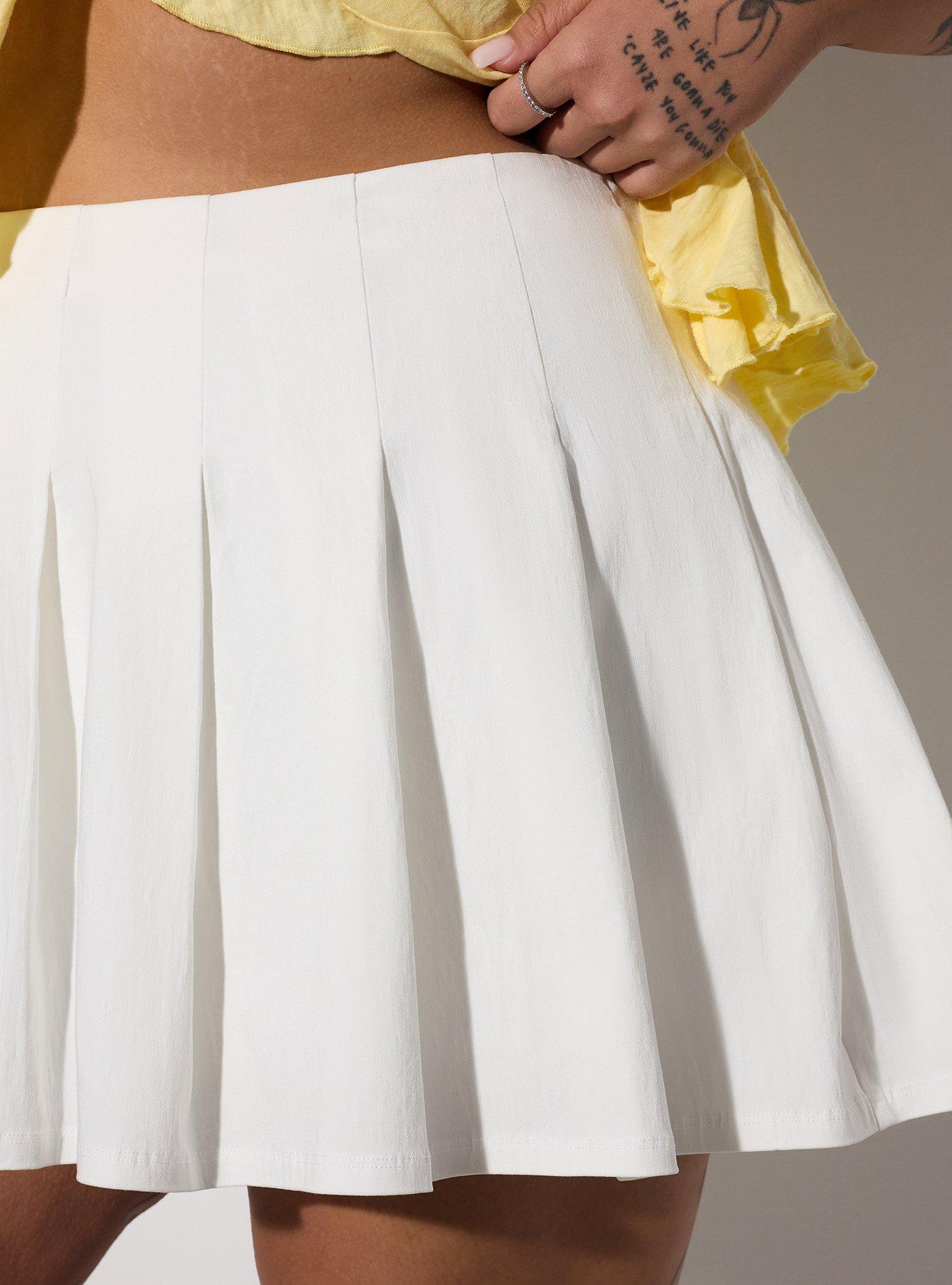 LoveSick Pleated Mini Skort, CLOUD DANCER, alternate