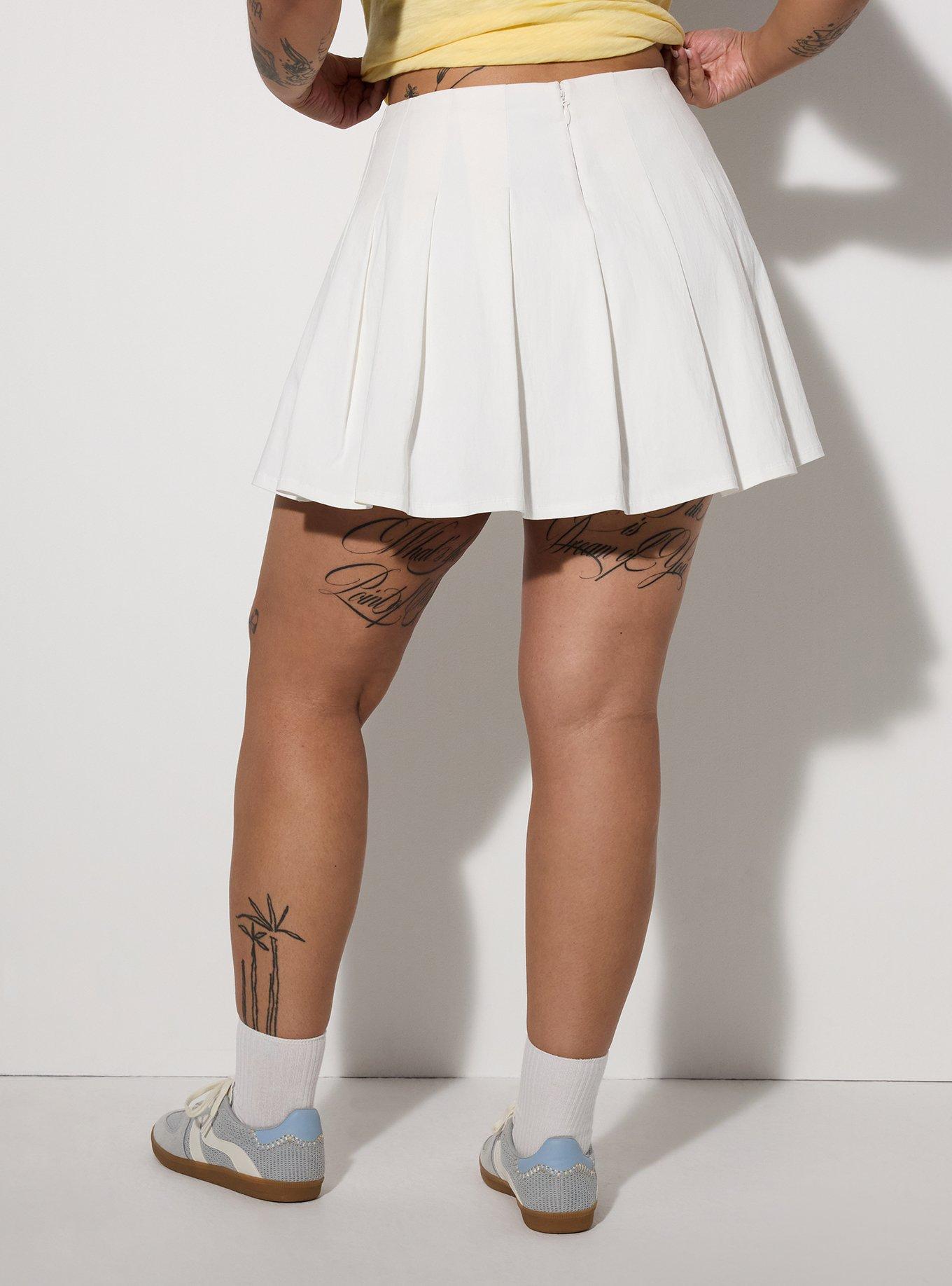LoveSick Pleated Mini Skort, CLOUD DANCER, alternate