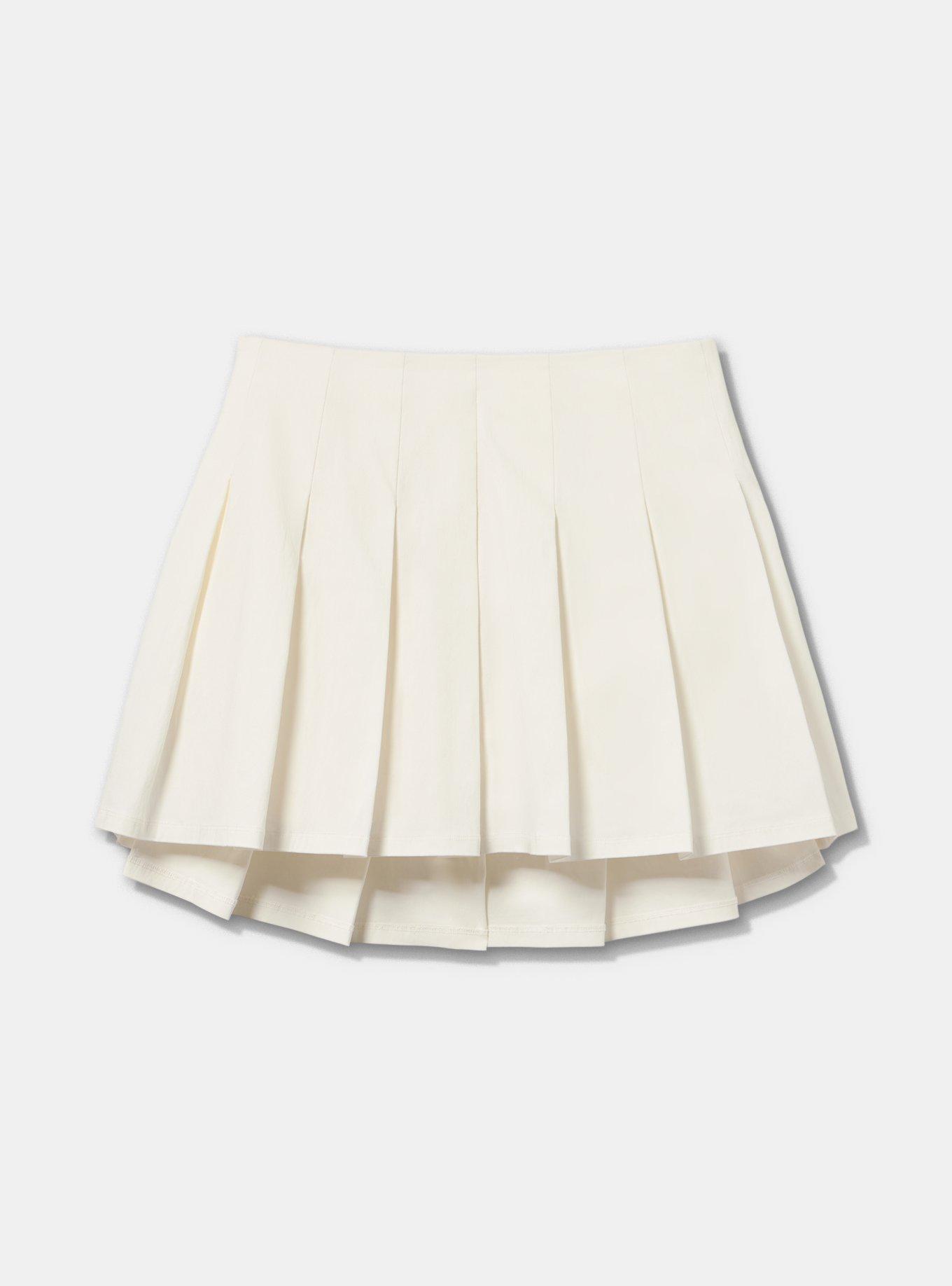 LoveSick Pleated Mini Skort, CLOUD DANCER, flat