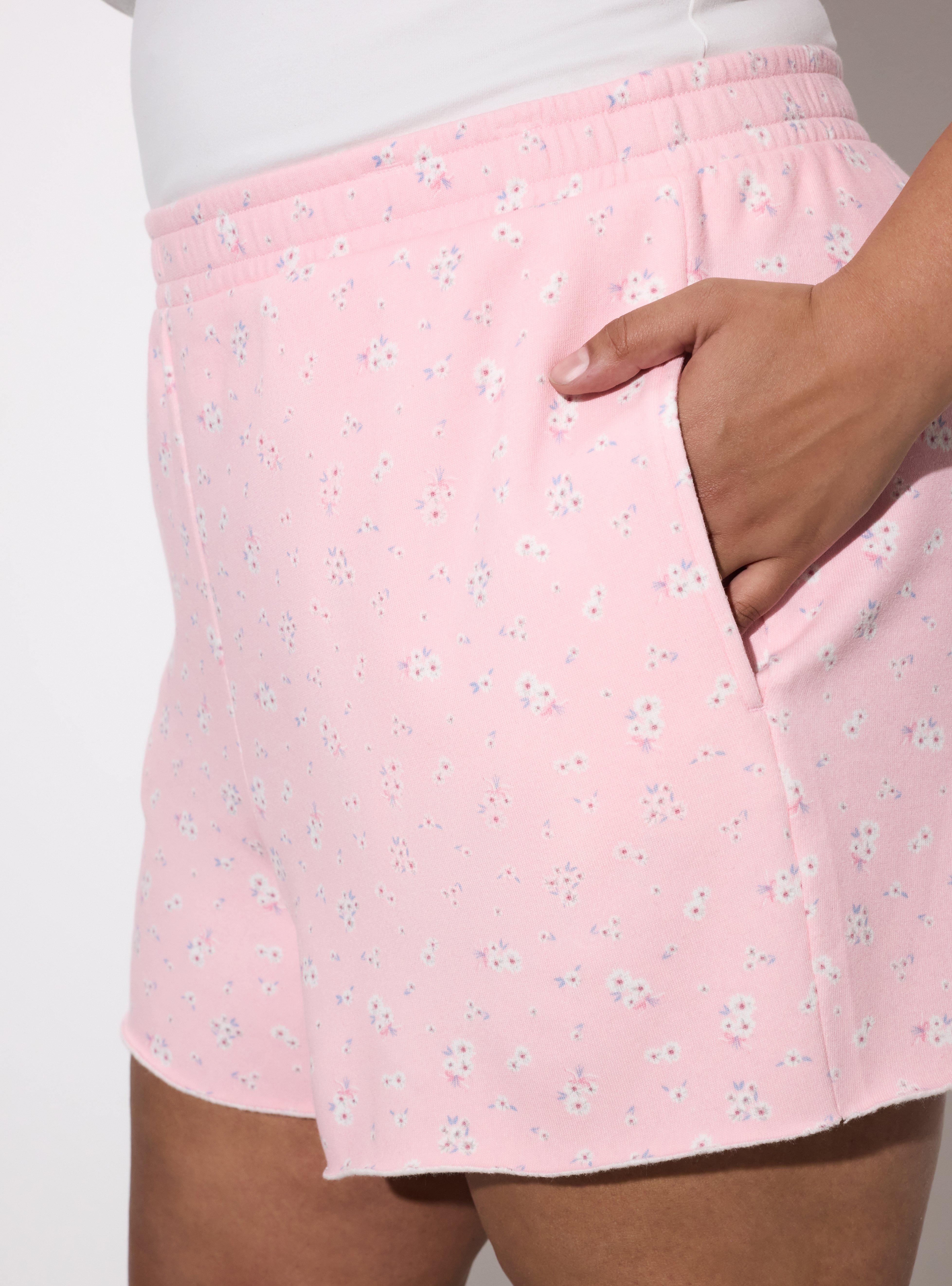 LoveSick Raw Edge Sweat Short, FELICITY BOUQUET PINK, alternate