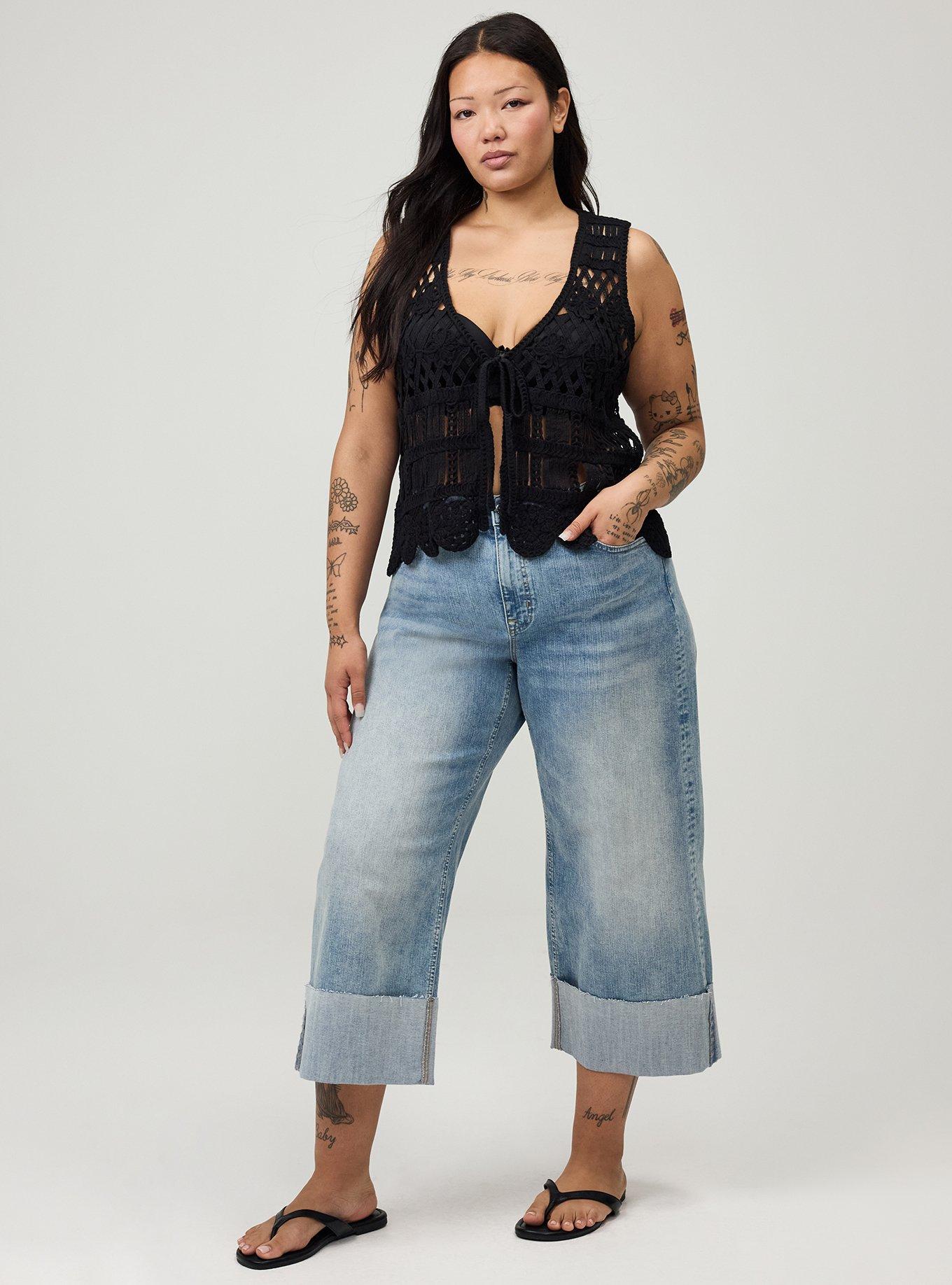 High-Rise Wide-Leg Crop Jean, FREE POUR, hi-res