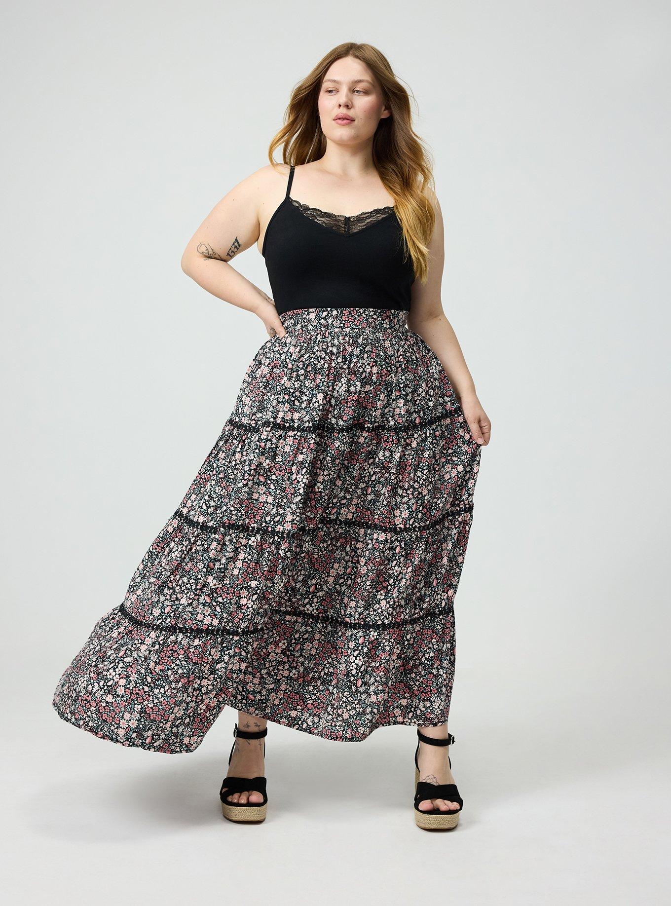 Plus Size - Tiered Maxi Skirt - Torrid