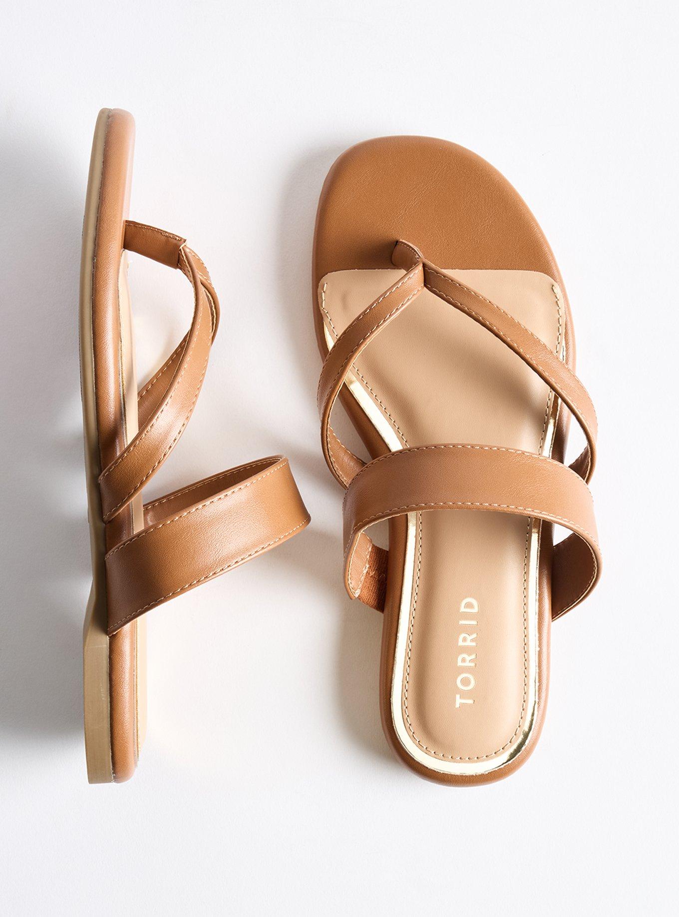 Strappy Thong Sandal (WW), COGNAC, hi-res