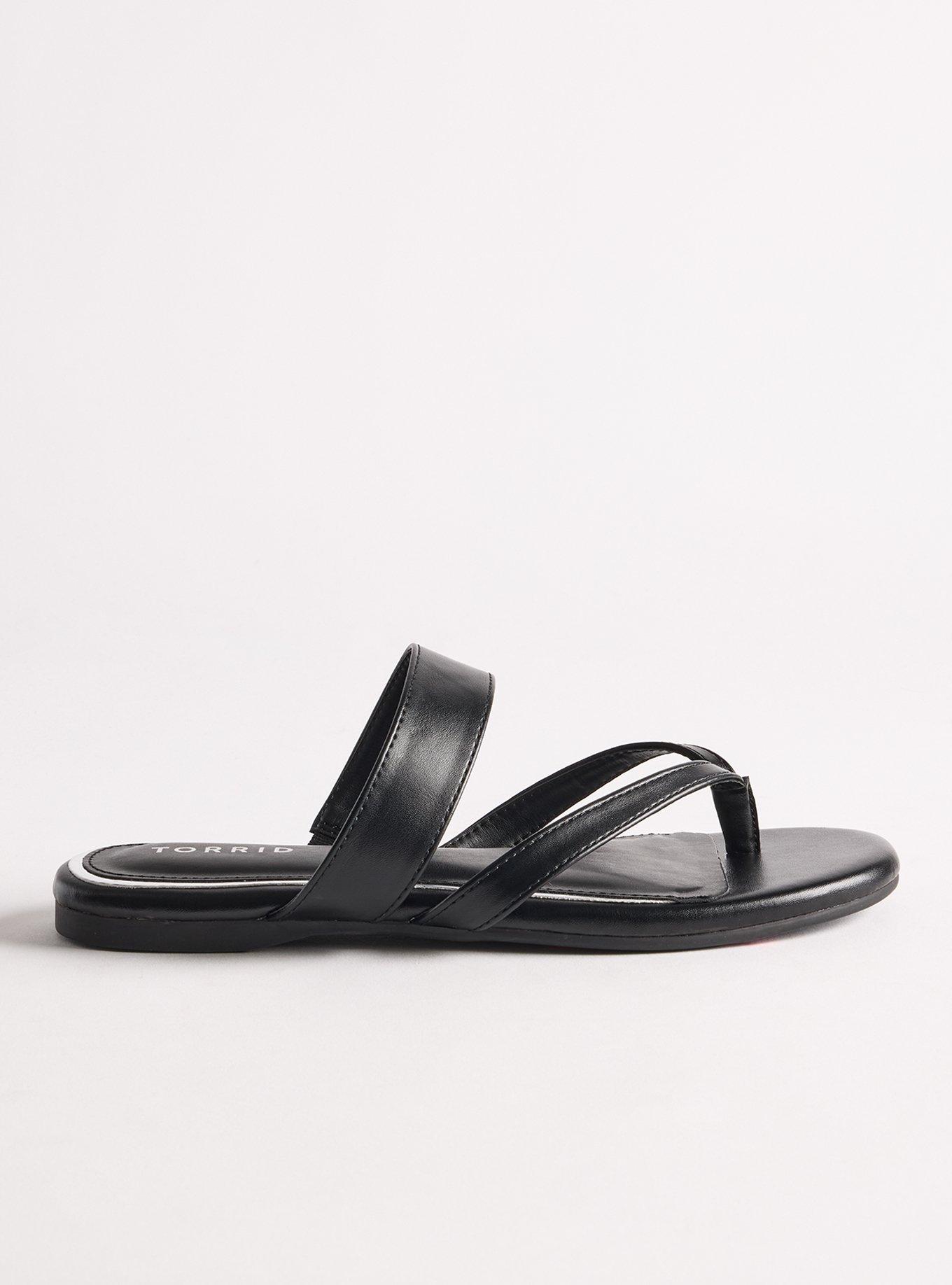 Strappy Thong Sandal (WW), BLACK, alternate