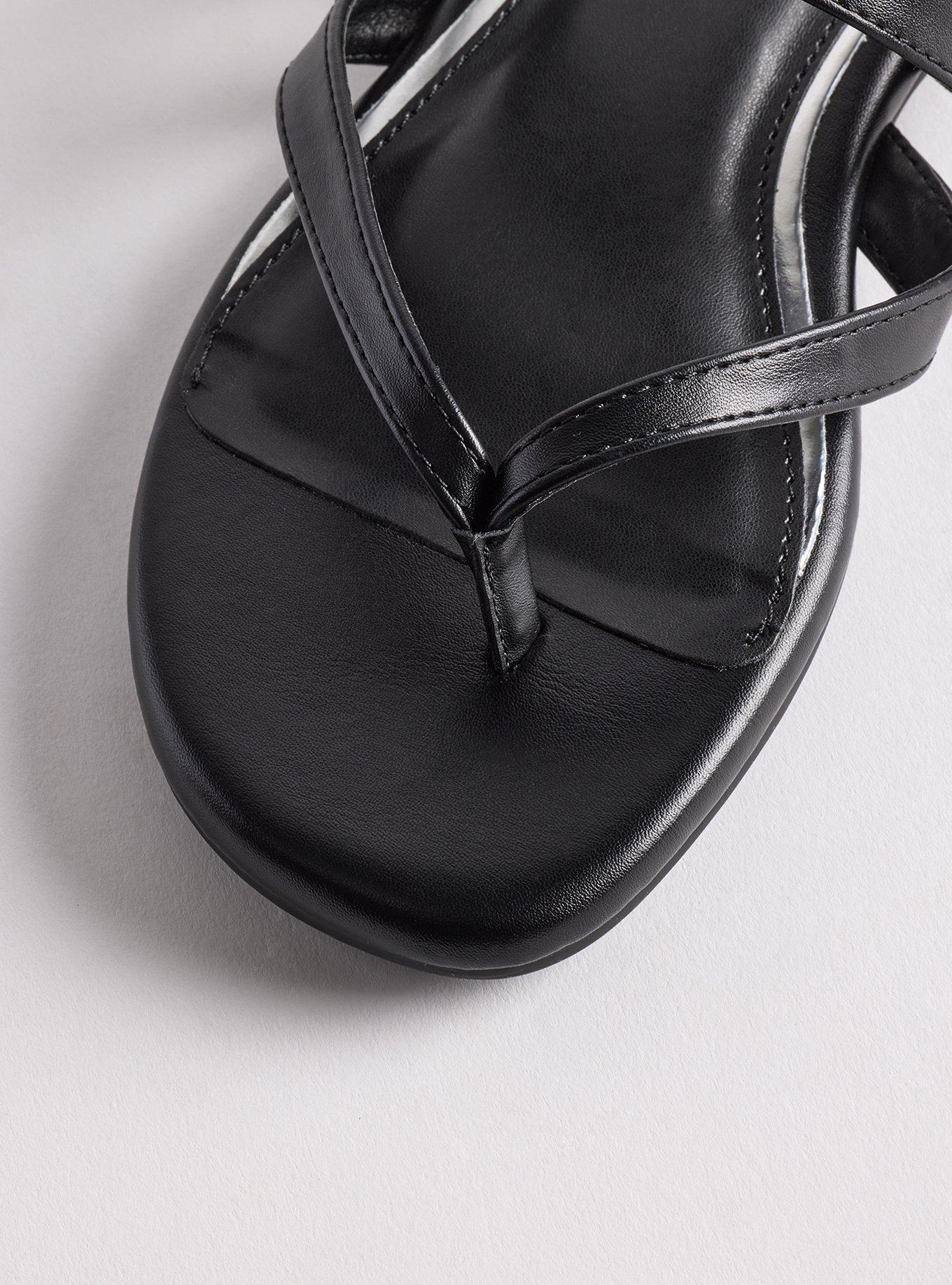 Strappy Thong Sandal (WW), BLACK, alternate