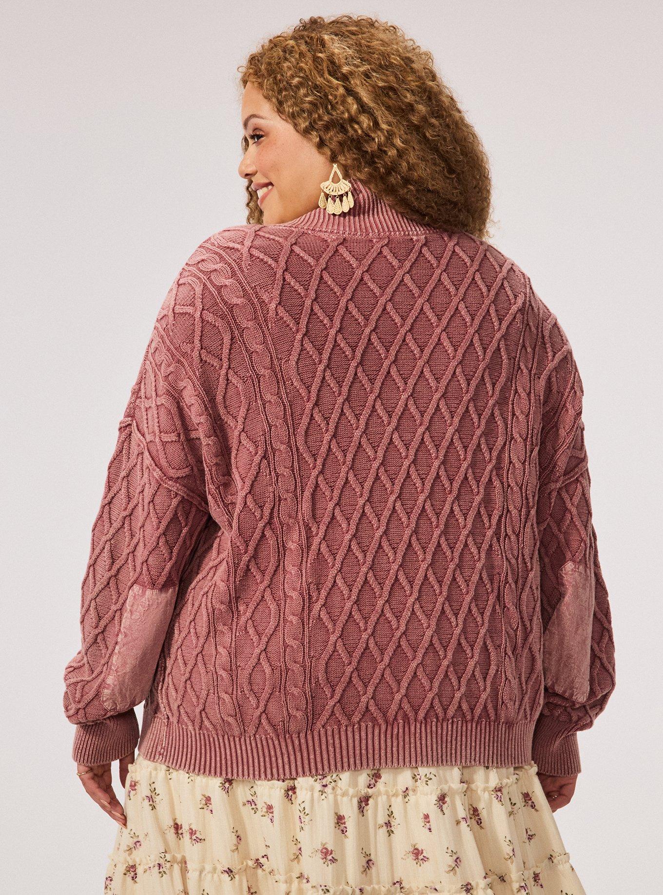 Festi Drop Shoulder Cardigan, DECO ROSE, alternate