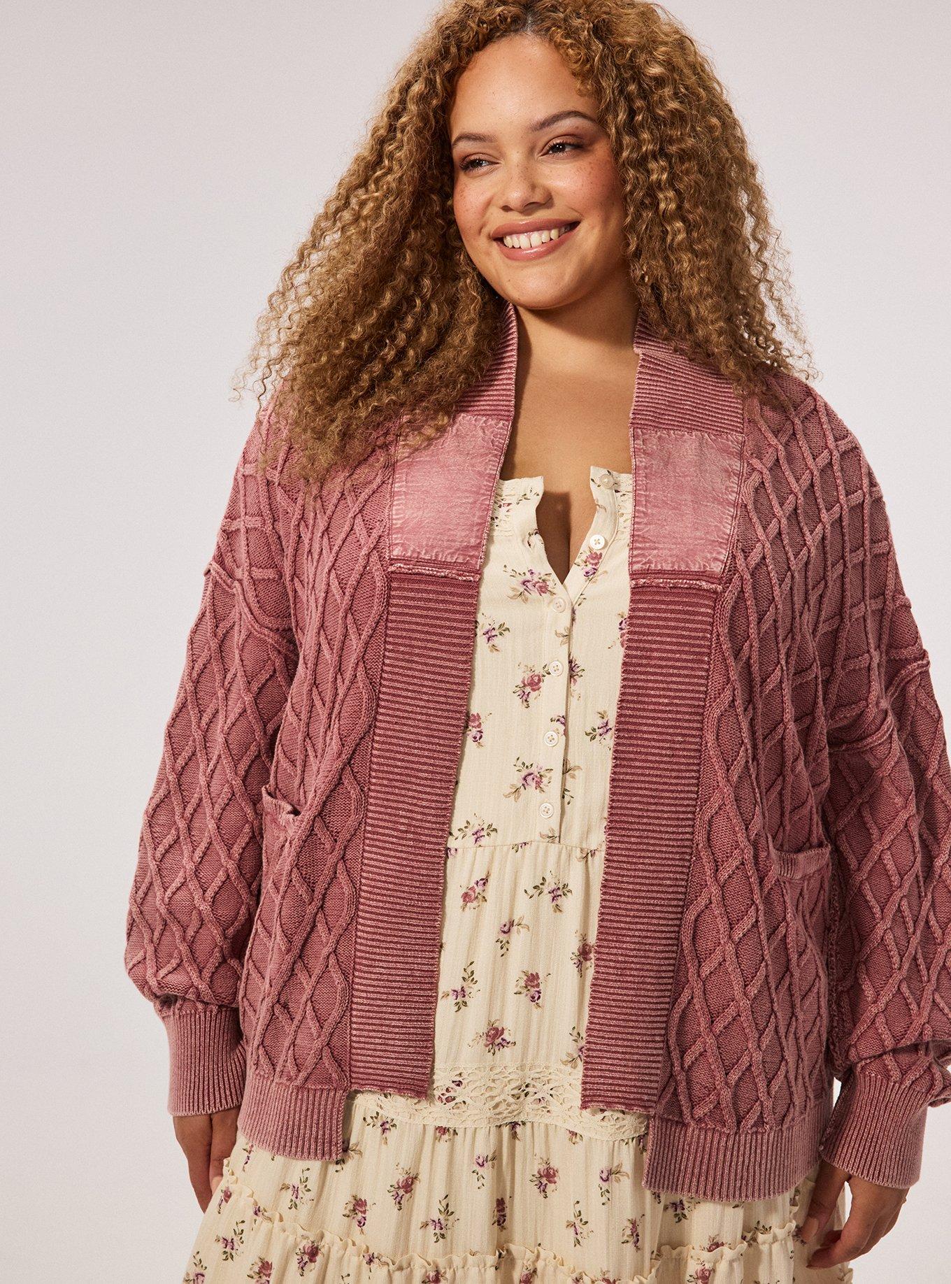 Festi Drop Shoulder Cardigan, DECO ROSE, hi-res