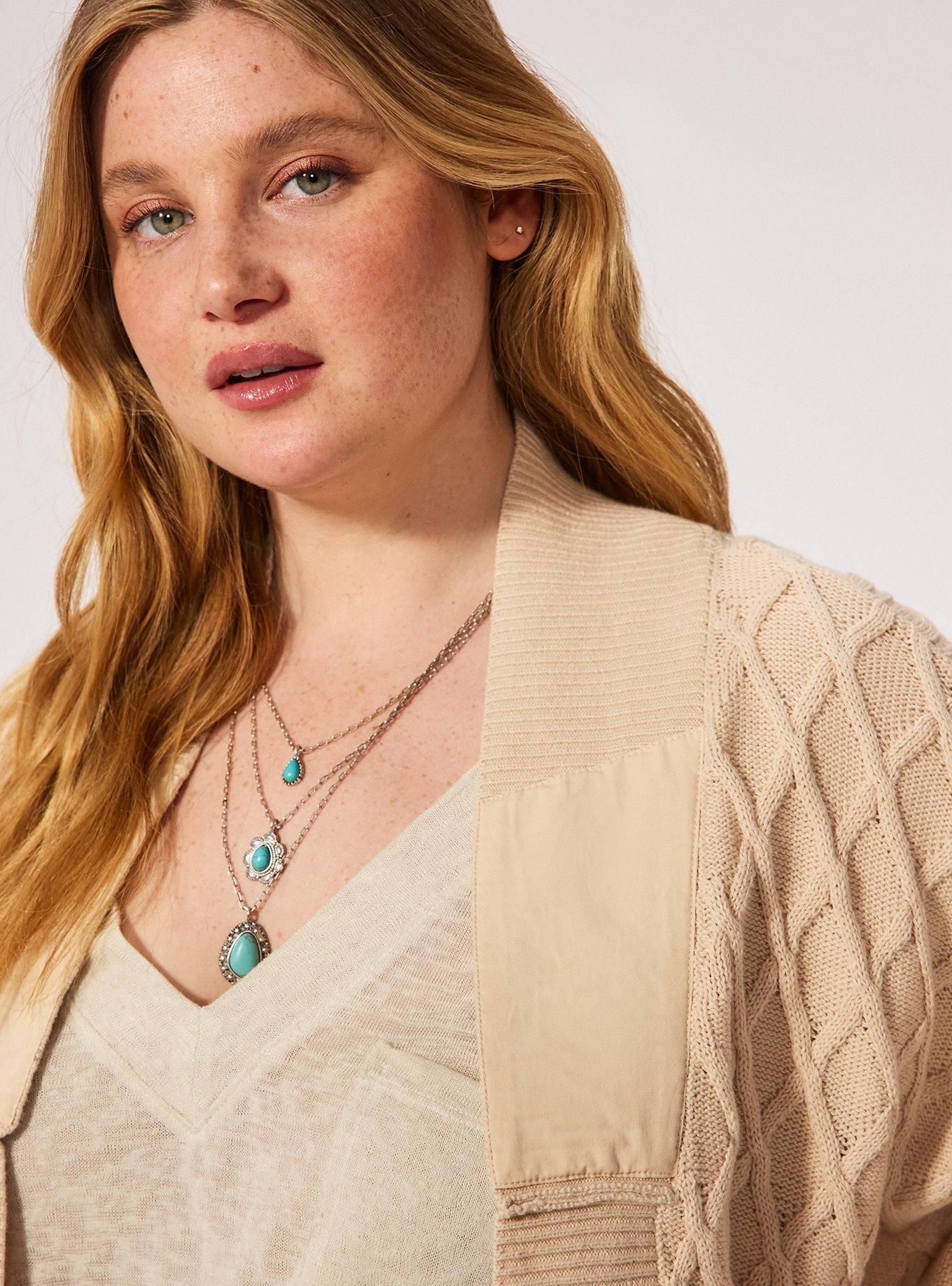 Festi Drop Shoulder Cardigan, SAND DOLLAR, alternate