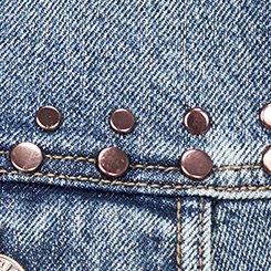 Plus Size Studded Classic Denim Trucker, AMERICANO, swatch
