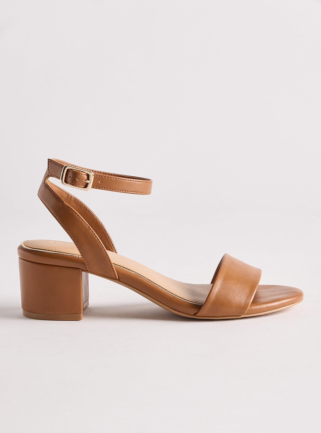 Single Strap Block Heel (WW), COGNAC, alternate