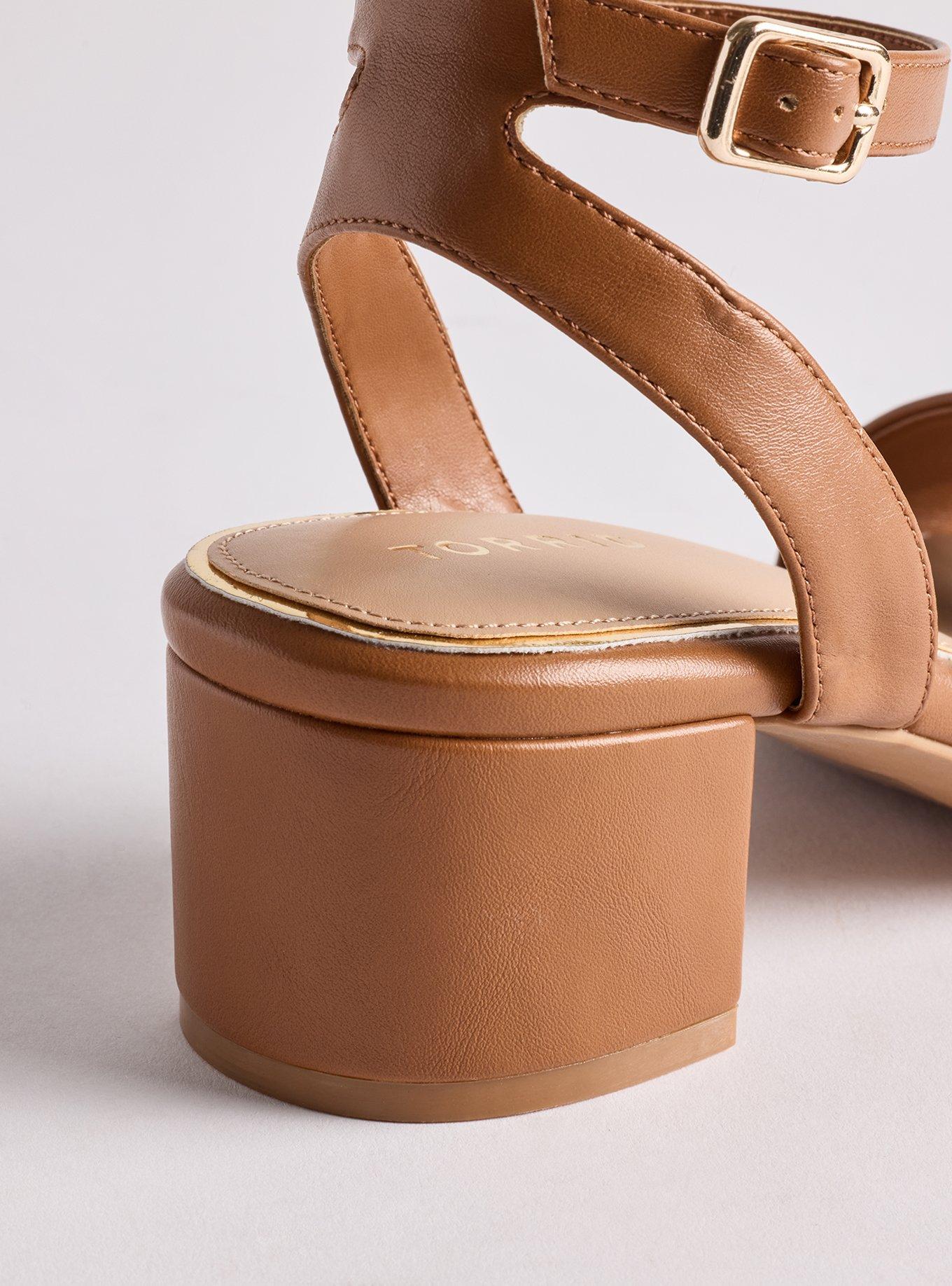 Single Strap Block Heel (WW), COGNAC, alternate