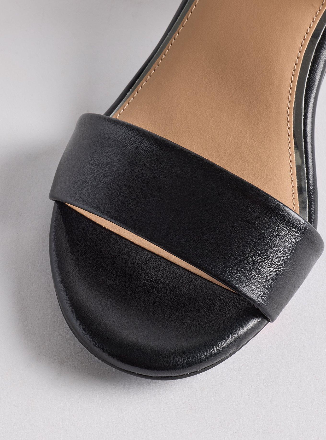 Single Strap Block Heel (WW), BLACK, alternate