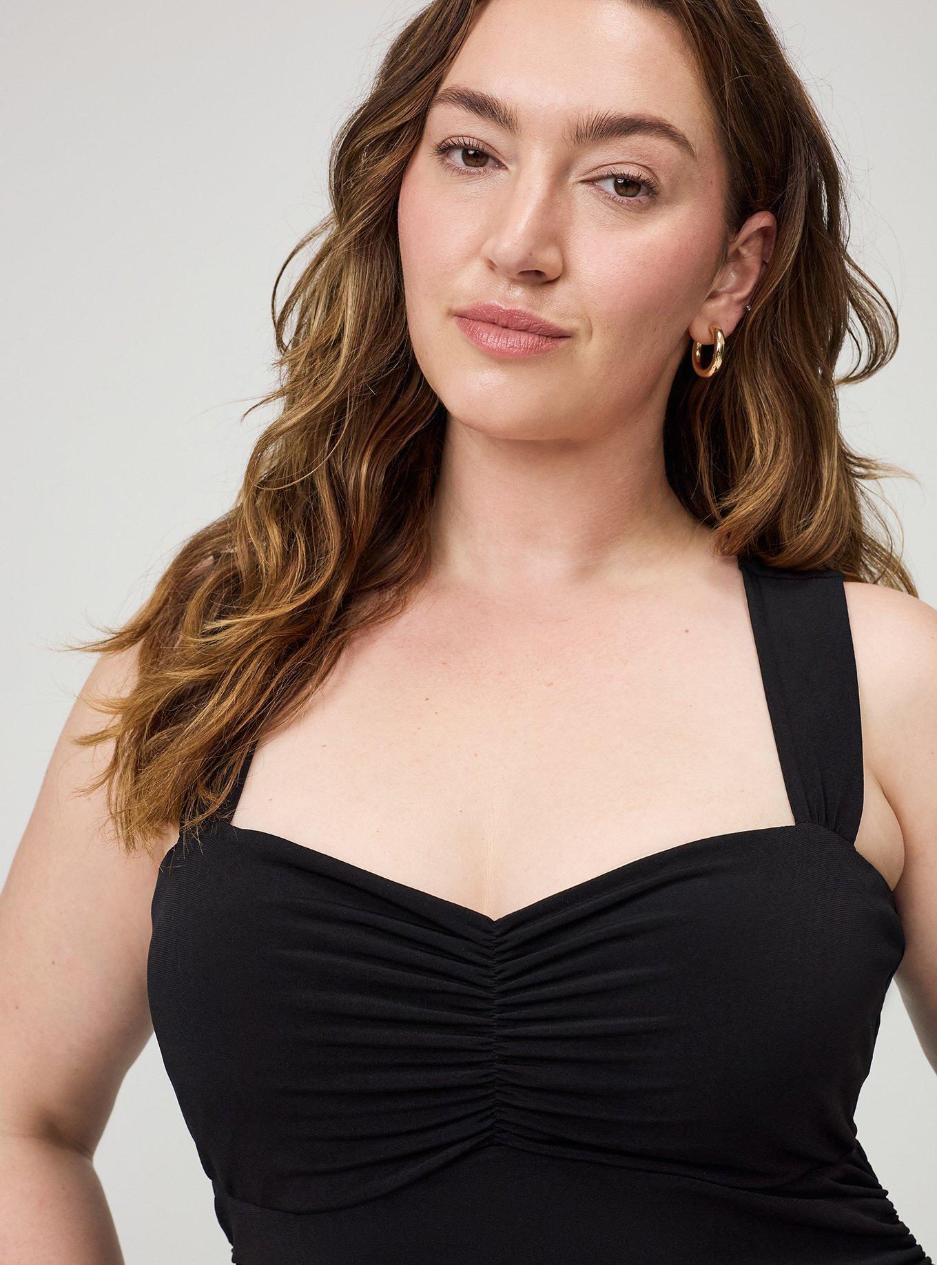 Sweetheart Bodycon Mini Dress, DEEP BLACK, alternate