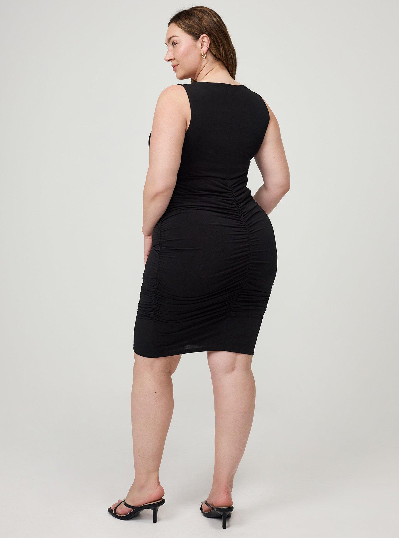 Sweetheart Bodycon Mini Dress, DEEP BLACK, alternate