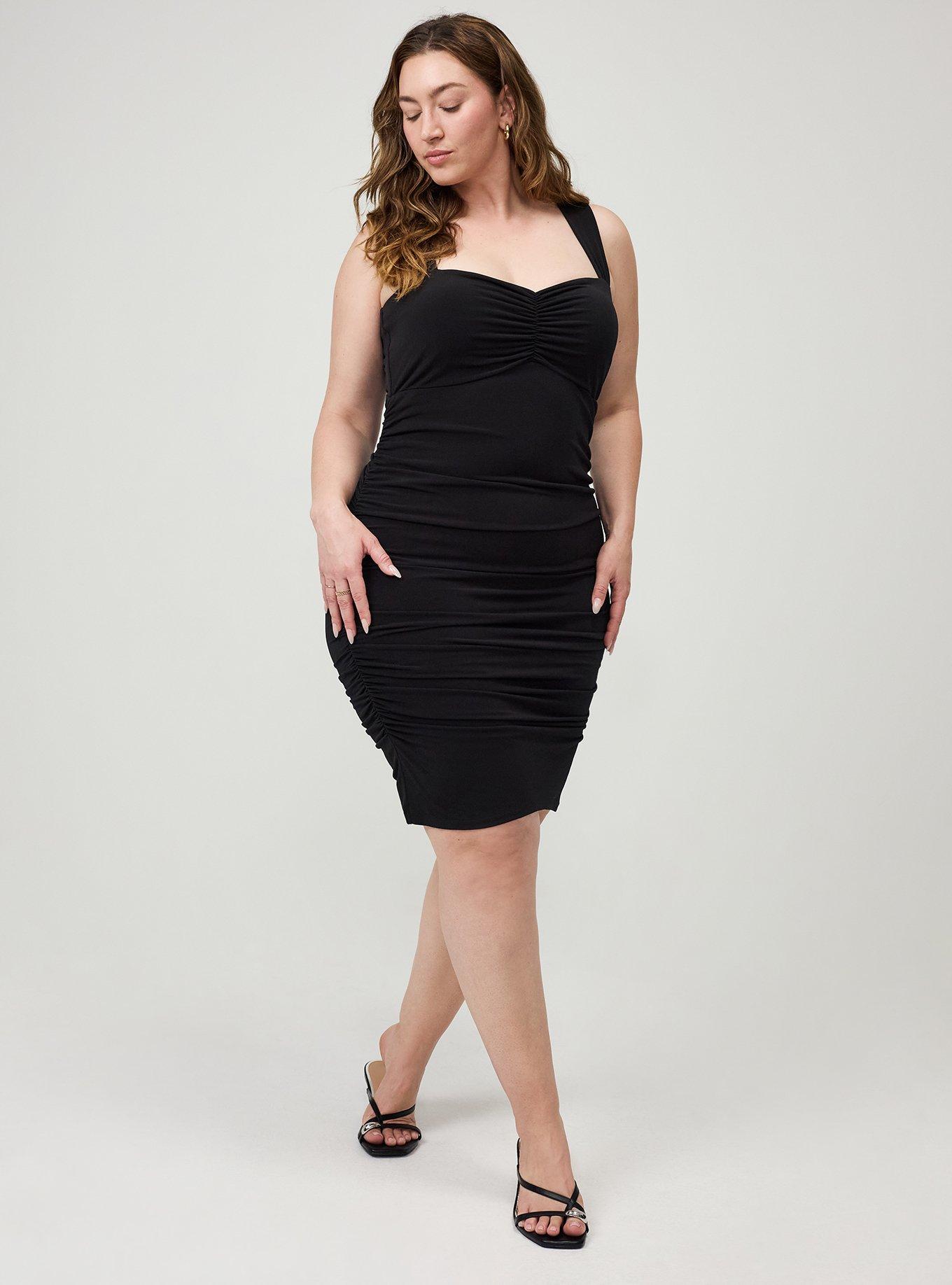 Sweetheart Bodycon Mini Dress, DEEP BLACK, alternate
