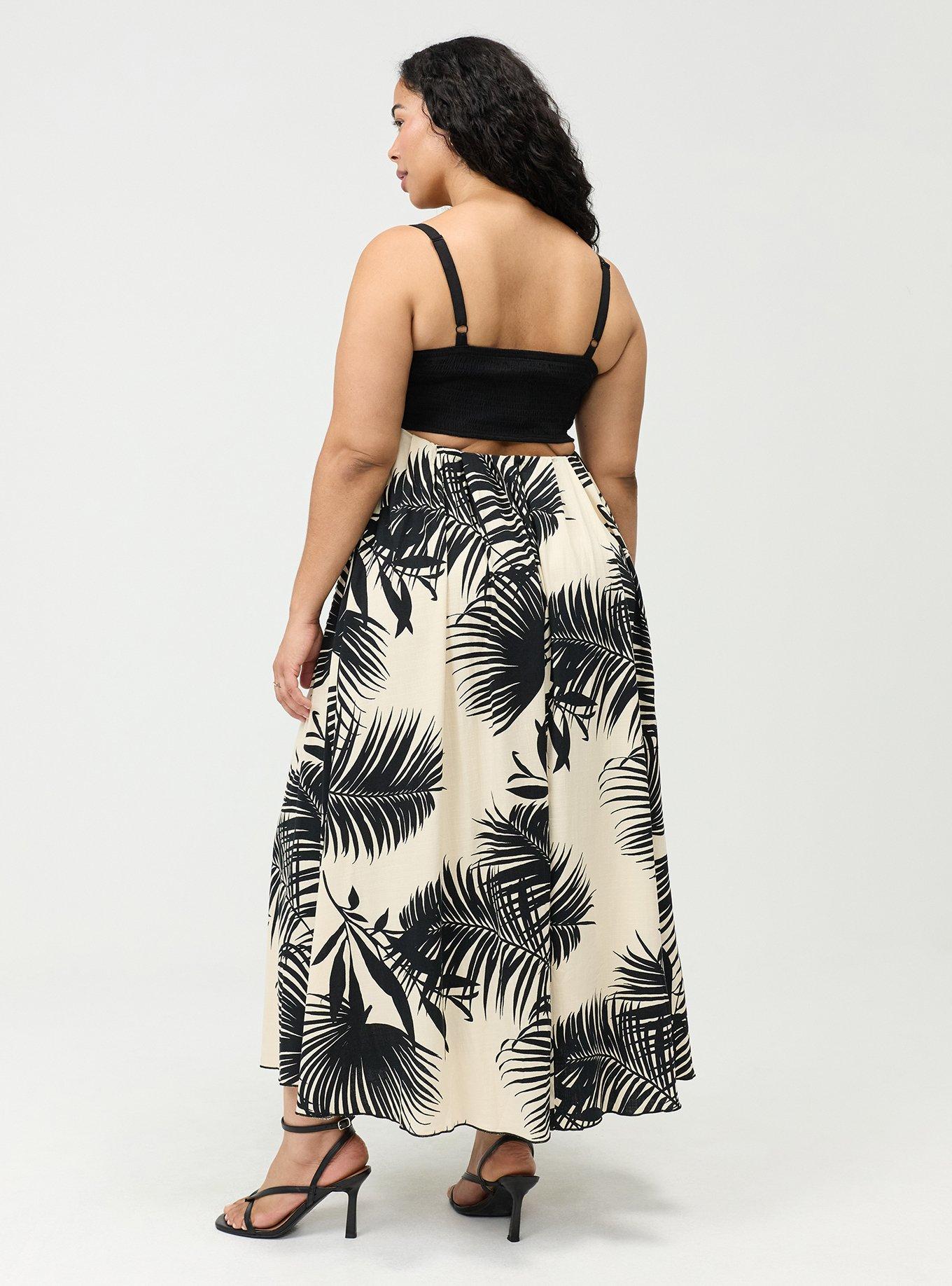 Studio Cut-Out Detail Maxi Dress, BEHIND THE LEAVES BLACK, alternate