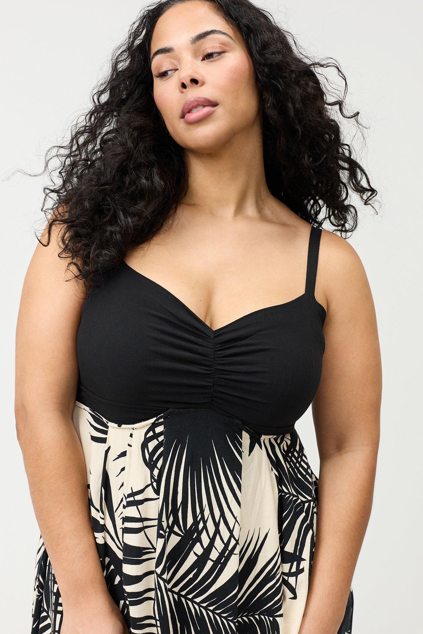 Studio Cut-Out Detail Maxi Dress, BEHIND THE LEAVES BLACK, alternate