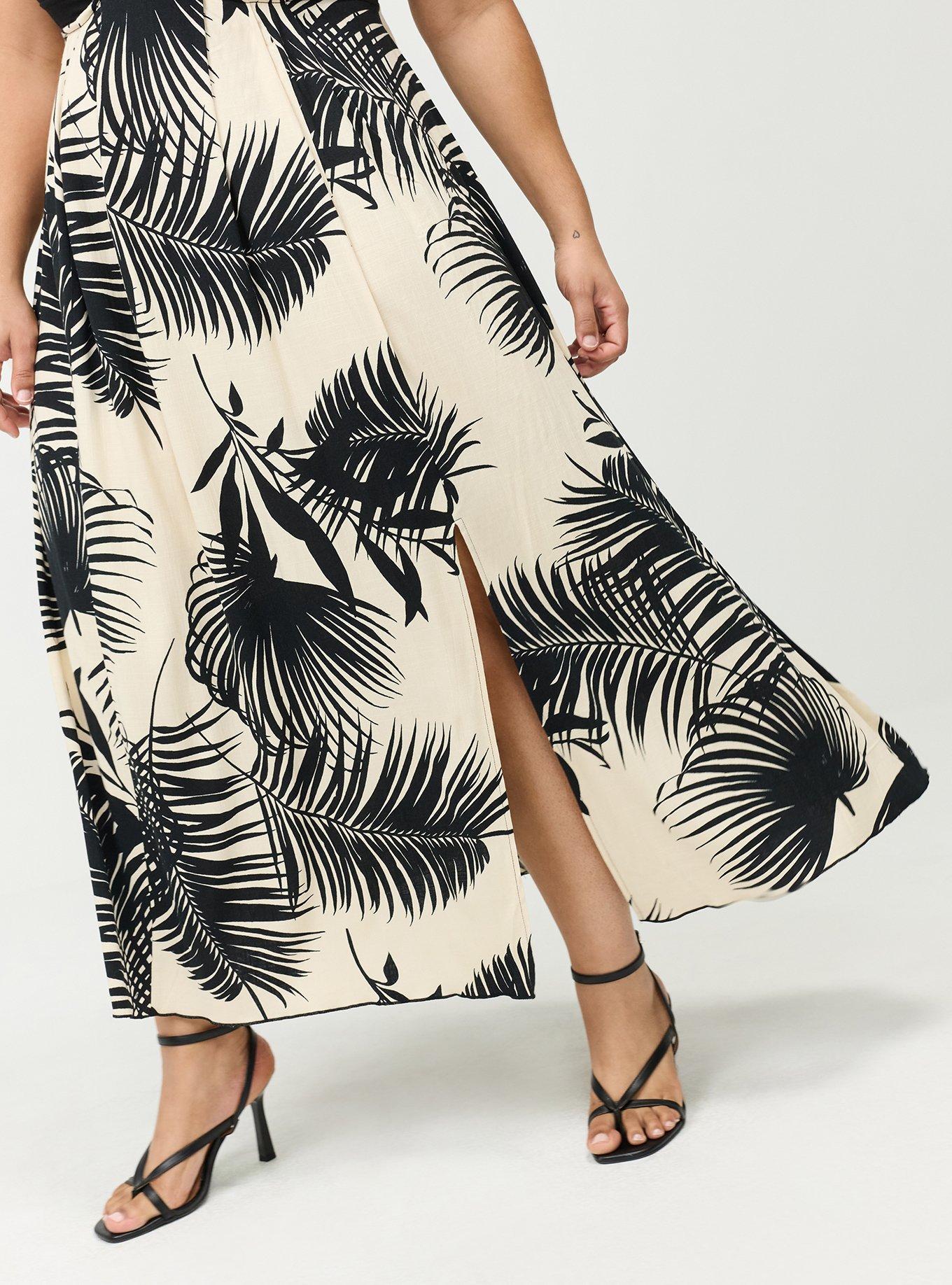 Studio Cut-Out Detail Maxi Dress, BEHIND THE LEAVES BLACK, alternate
