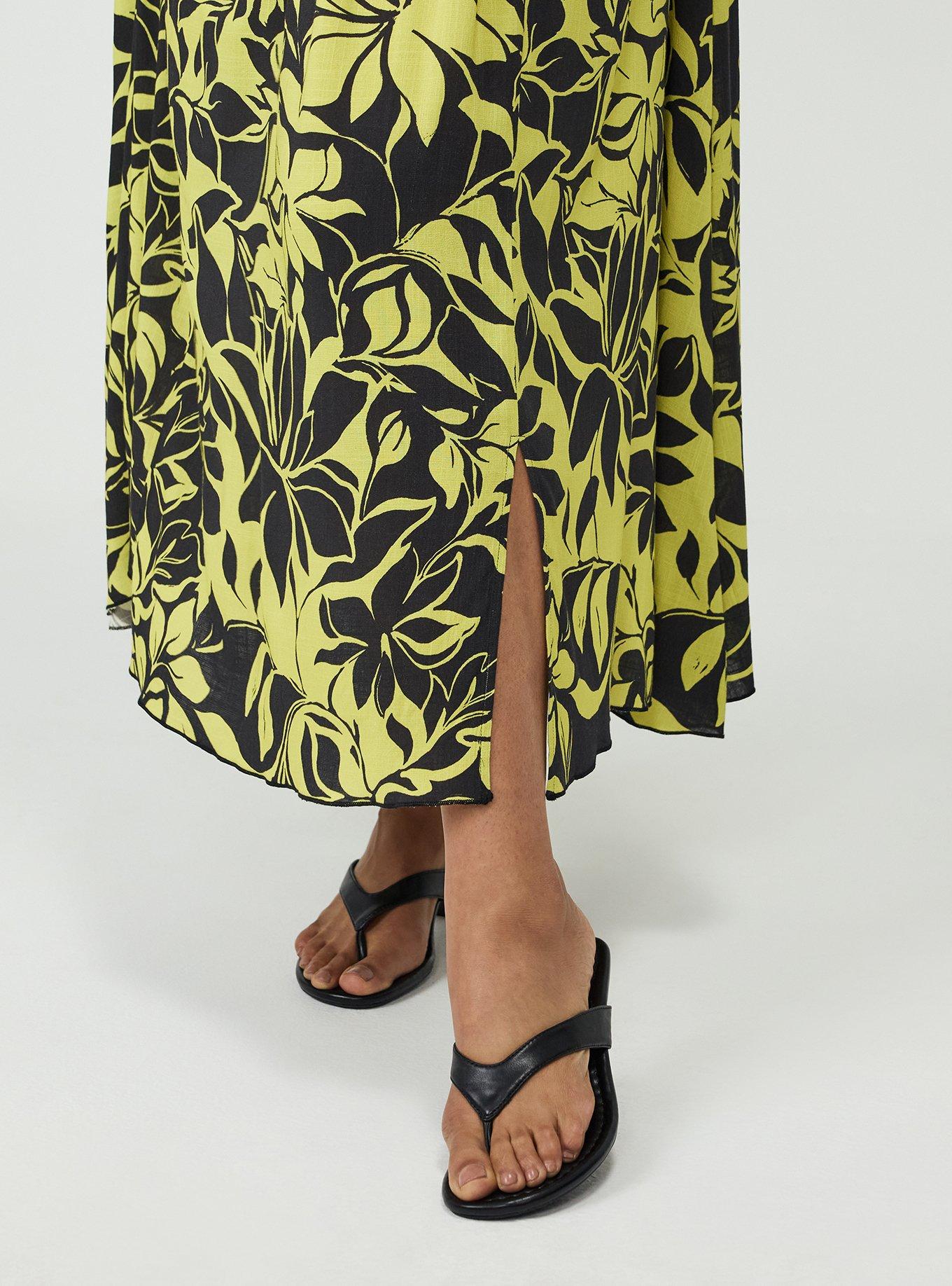Studio Cut-Out Detail Maxi Dress, SHADOW BOX FLORAL YELLOW, alternate