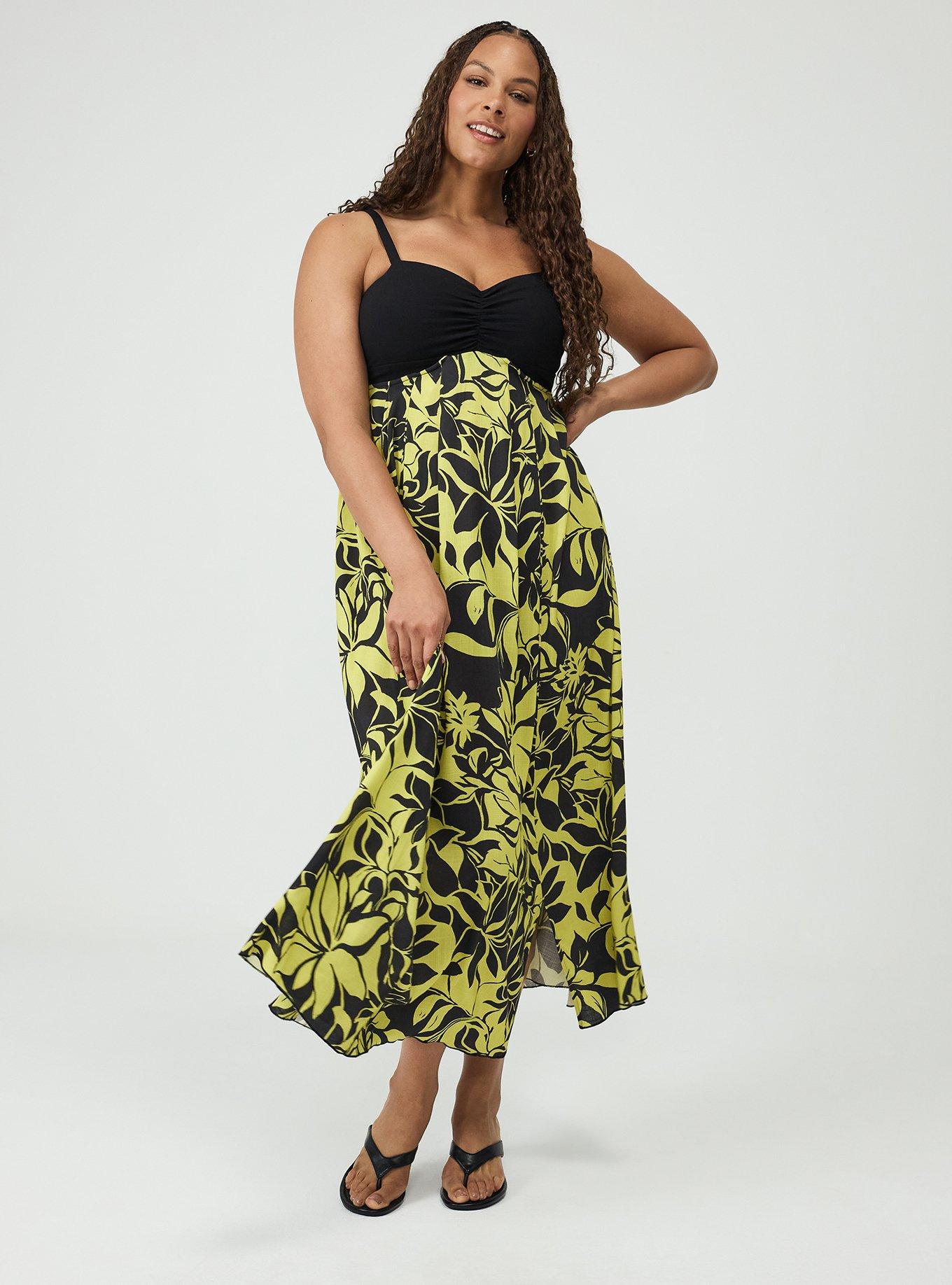 Studio Cut-Out Detail Maxi Dress, SHADOW BOX FLORAL YELLOW, alternate