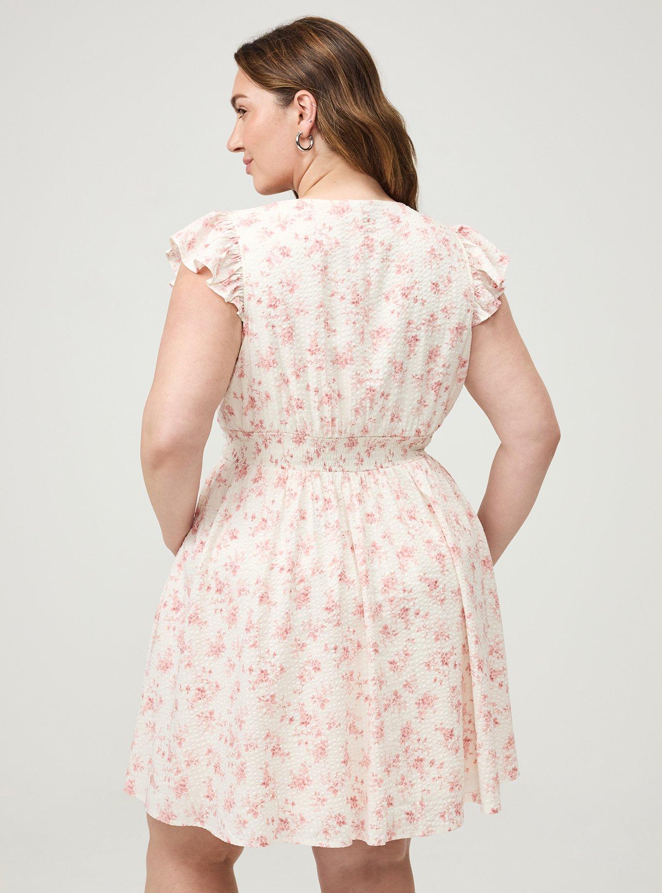 Surplice Flutter Sleeve Mini Dress, GRACE FLORAL ONAL, alternate