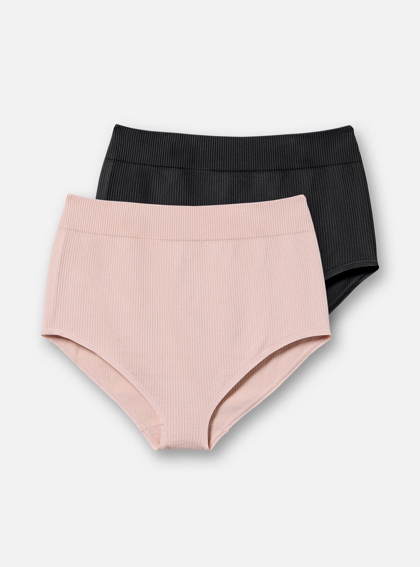 Seamless Rib High-Waist Brief Panty 2-Pack, MULTI, hi-res