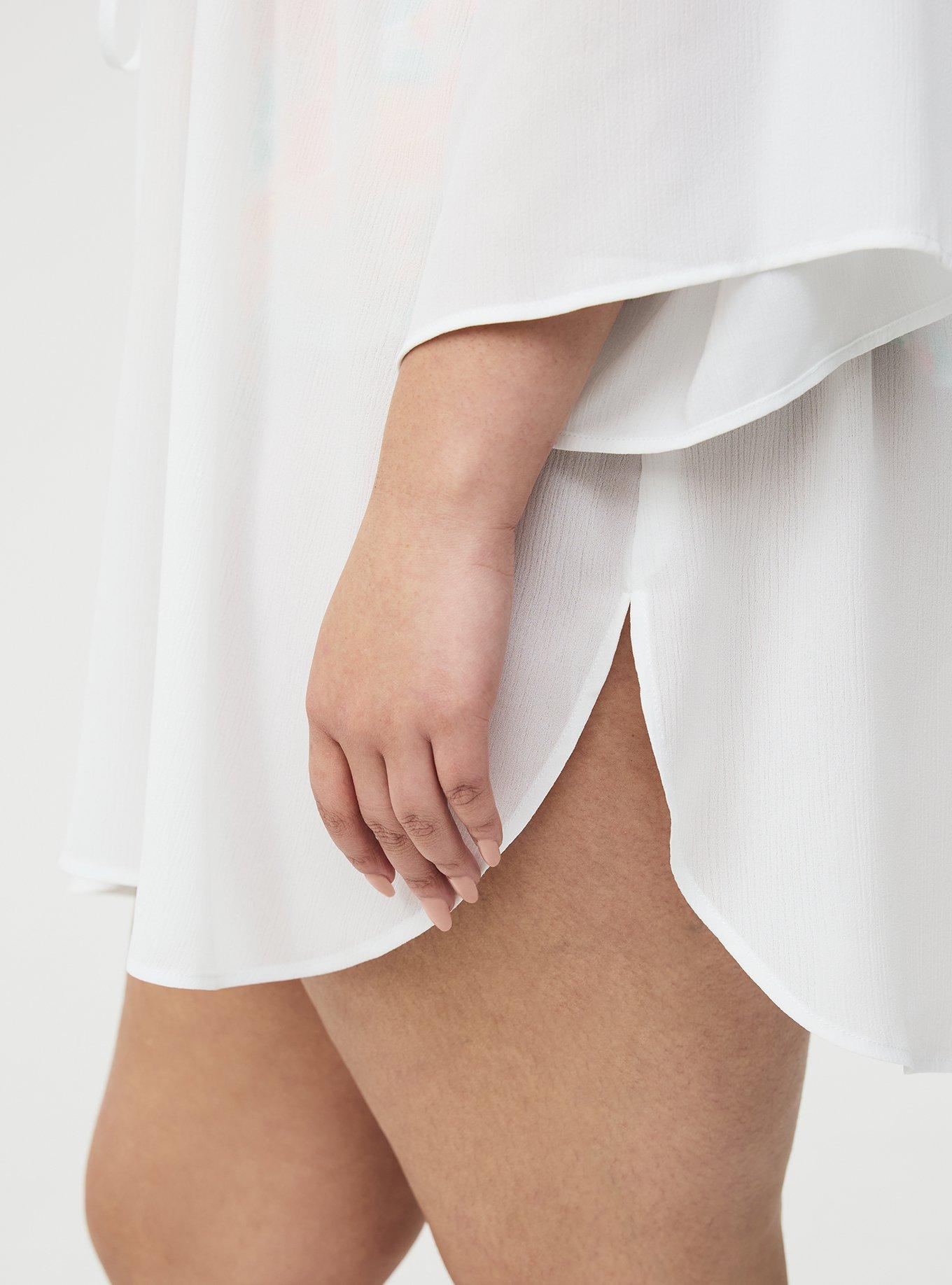 Open Front Coverup Shirt, BLANC DE BLANC, alternate