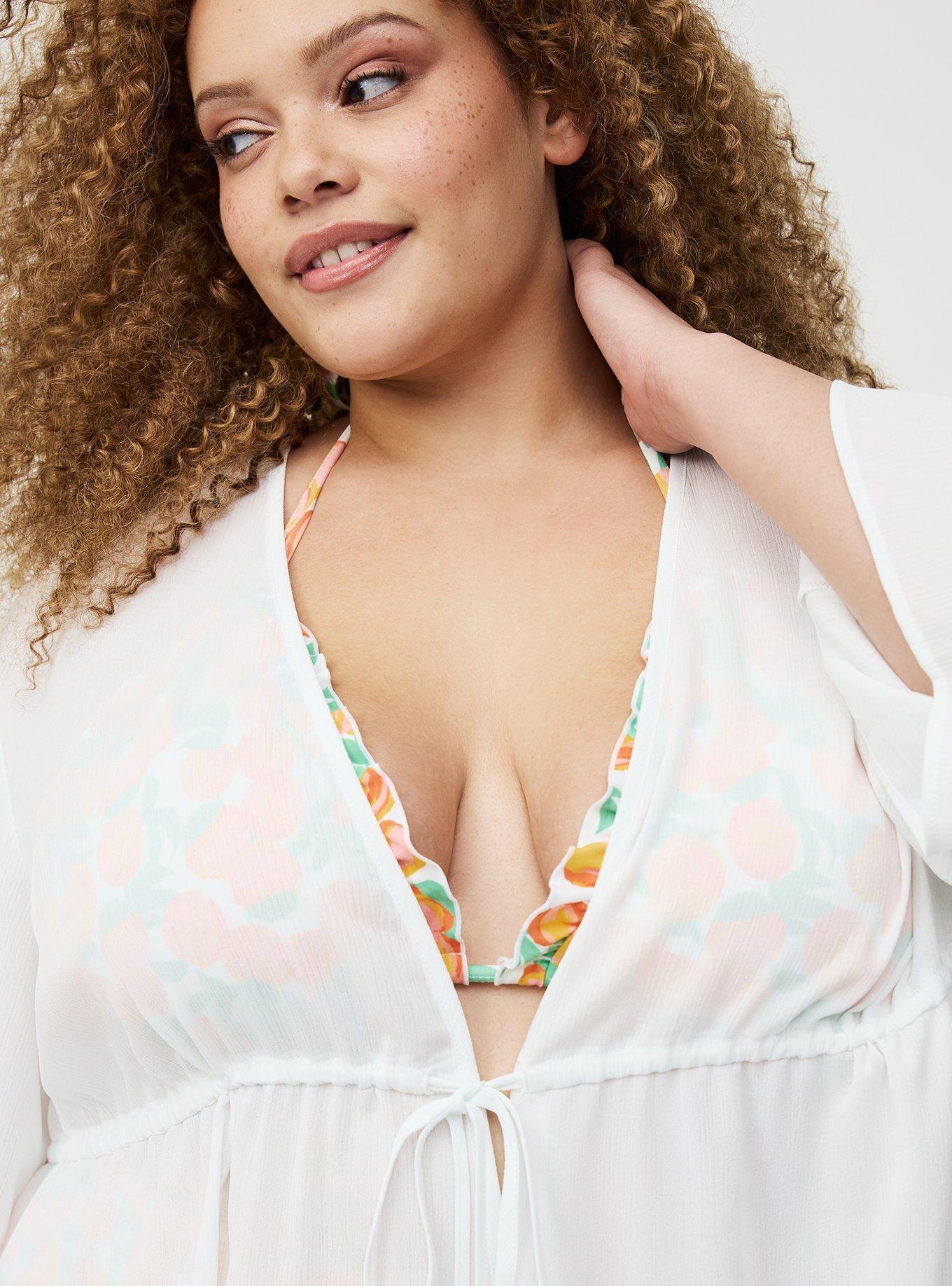 Open Front Coverup Shirt, BLANC DE BLANC, alternate