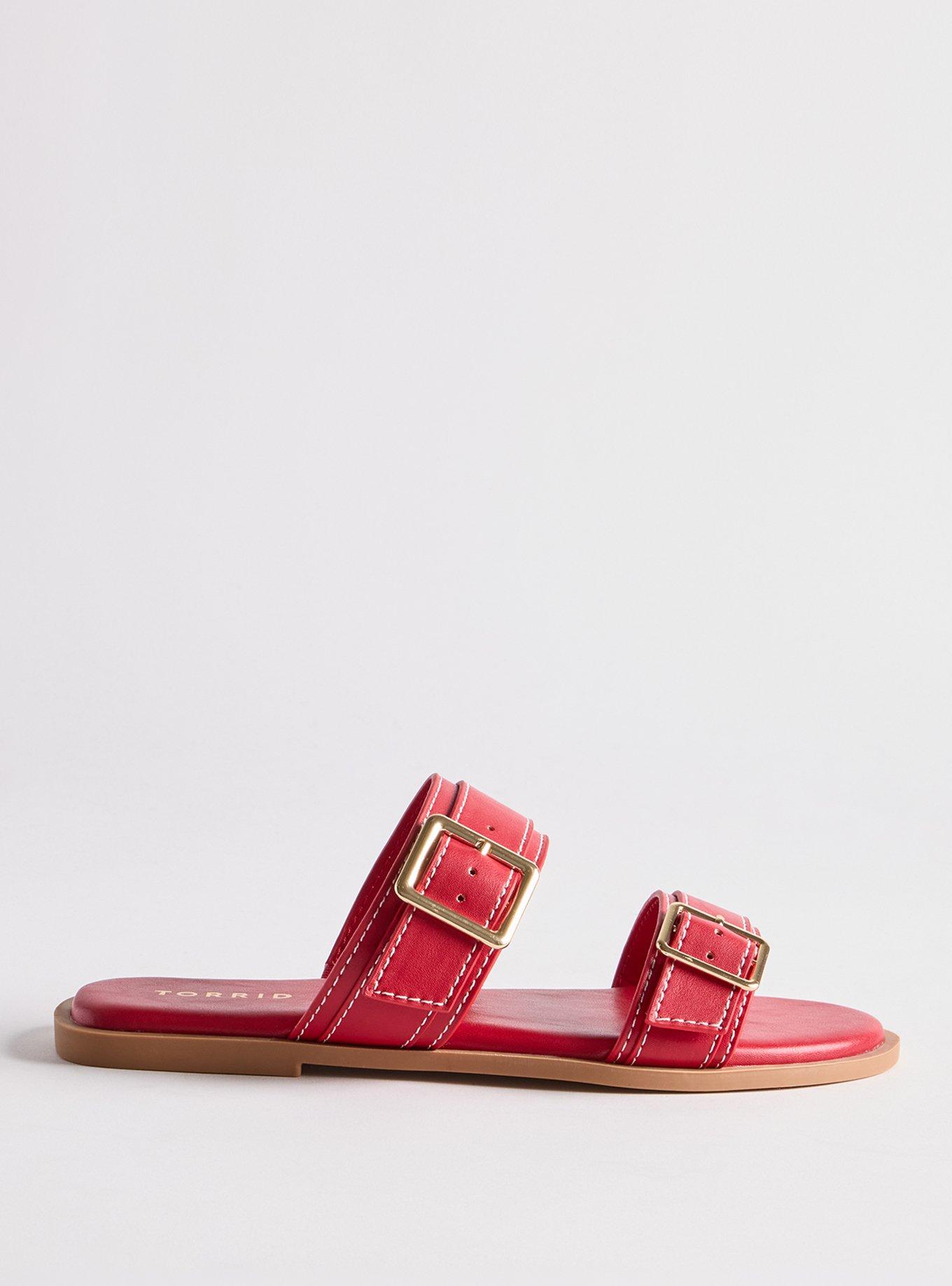 Double Strap Slide (WW), RED, alternate