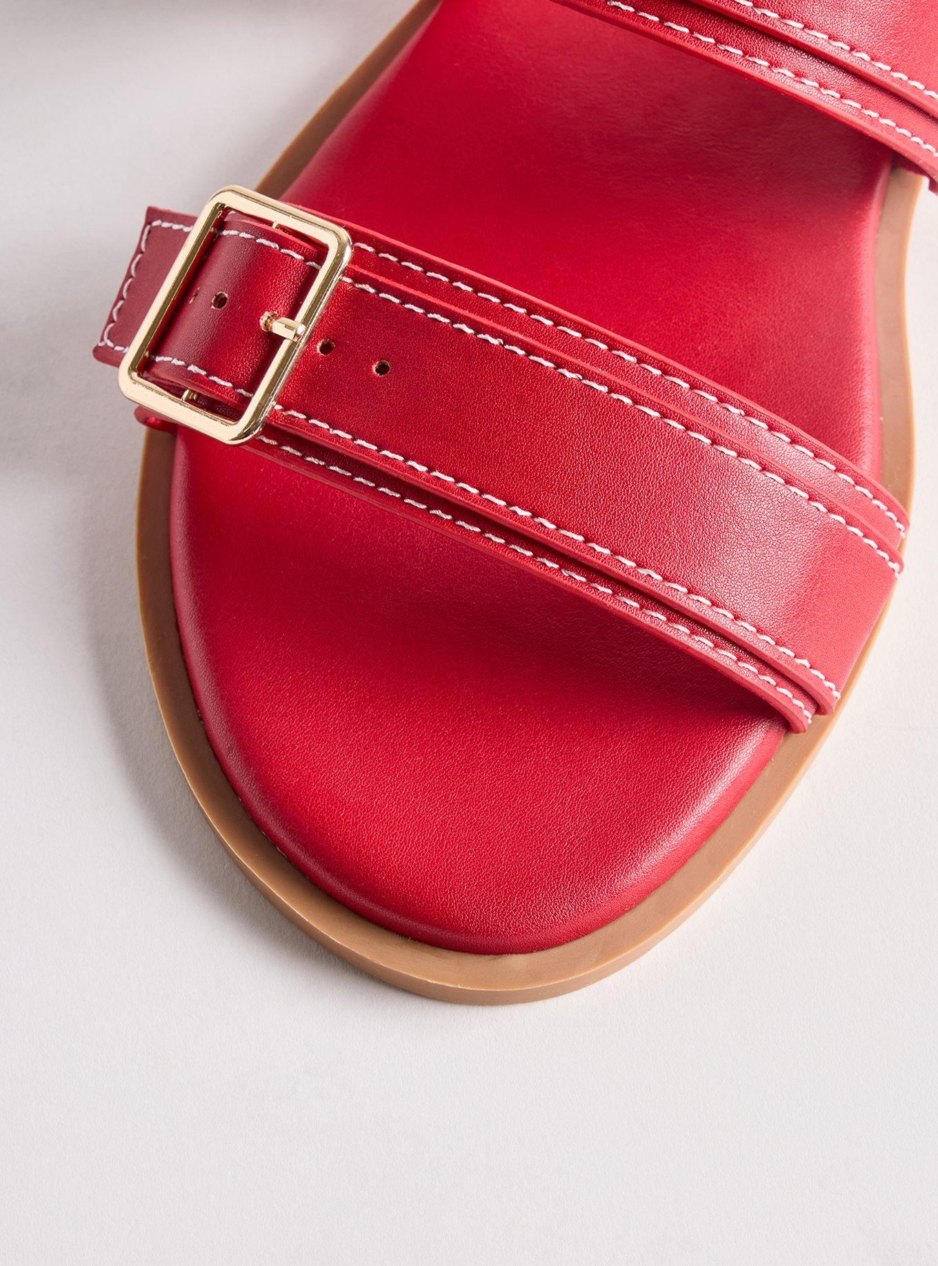 Double Strap Slide (WW), RED, alternate