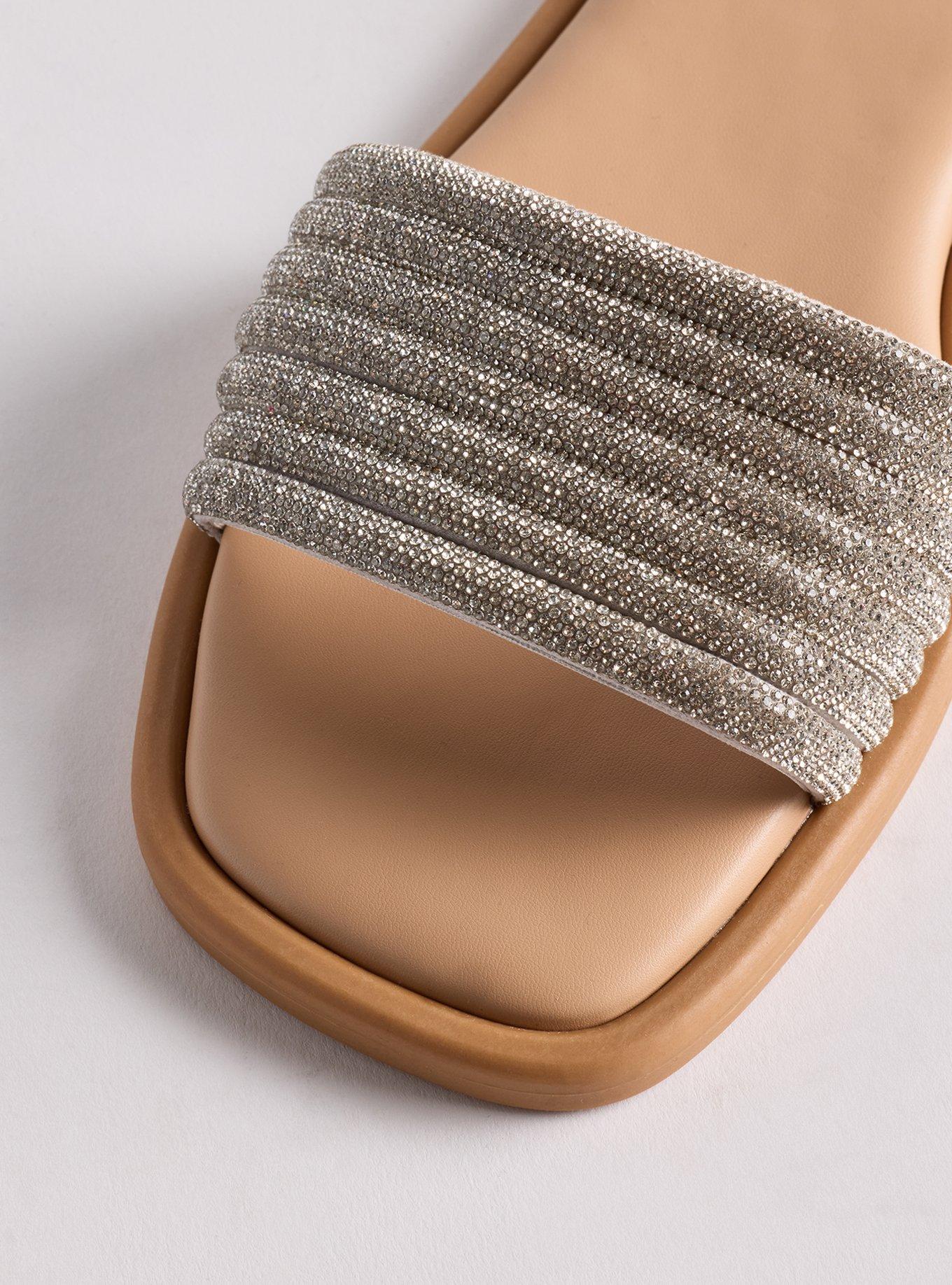 Embellished Slide (WW), SILVER, alternate