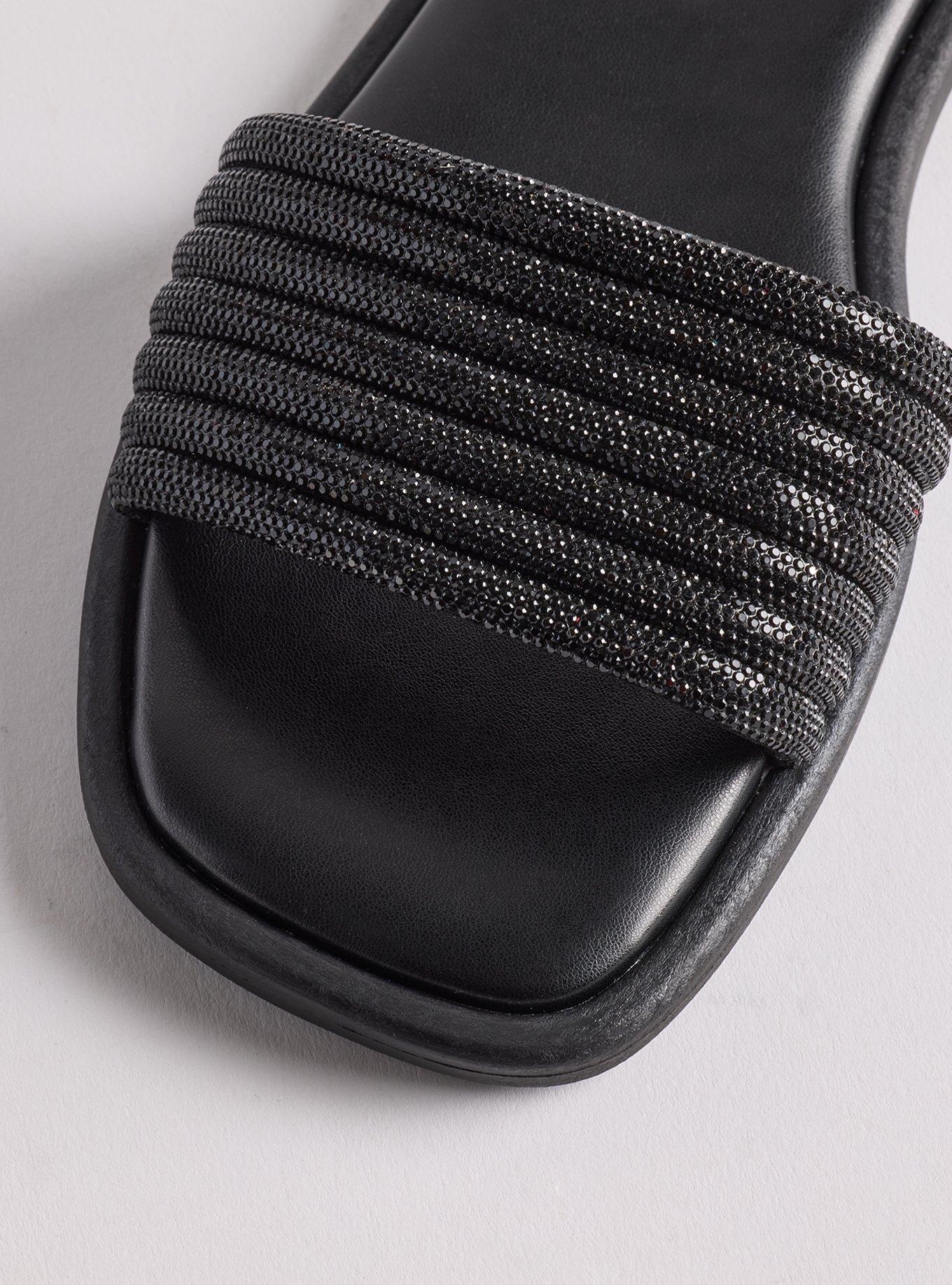 Embellished Slide (WW), BLACK, alternate
