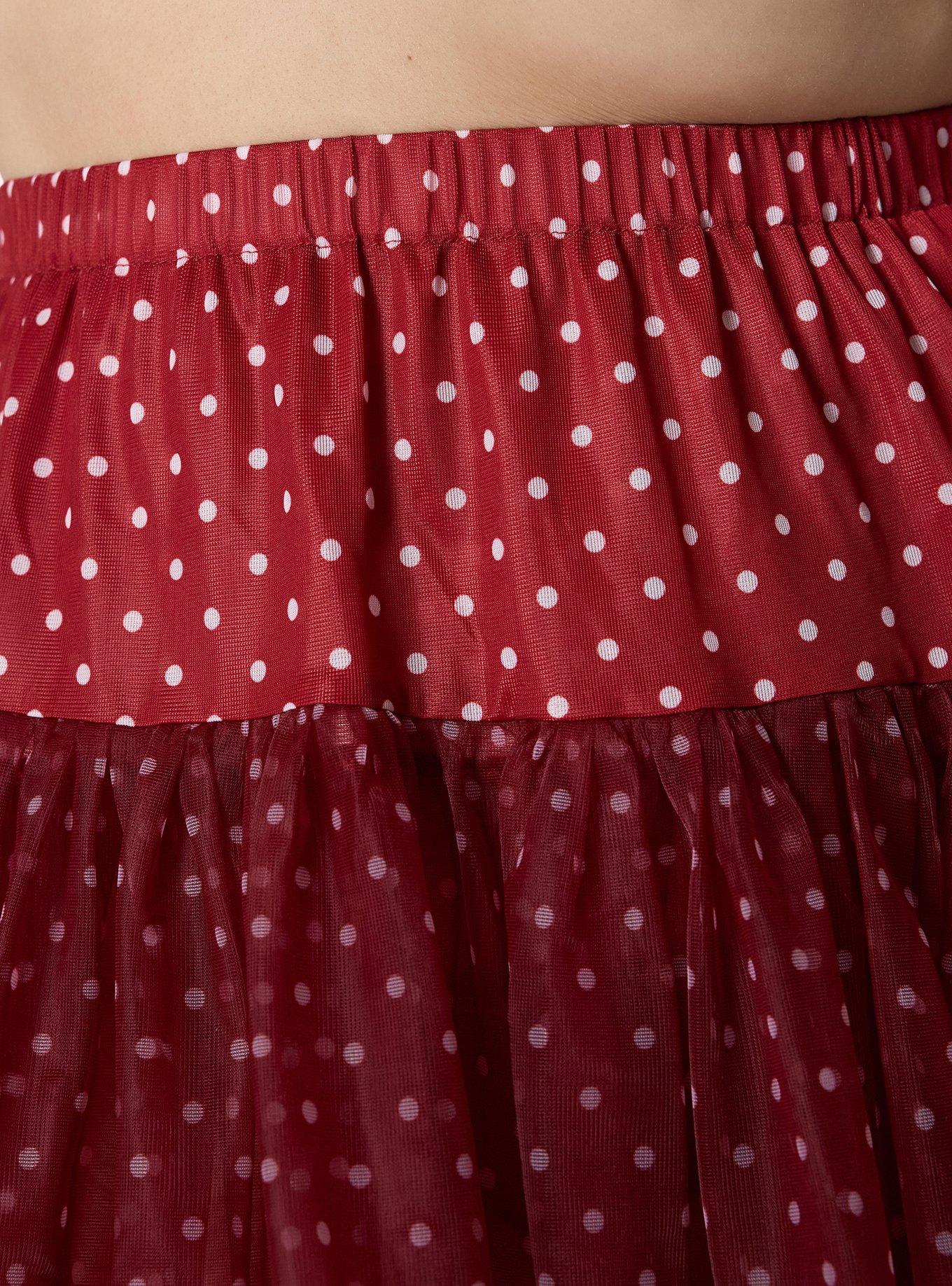 Retro Chic Crinoline Skirt, COMMIT DOT RED, alternate