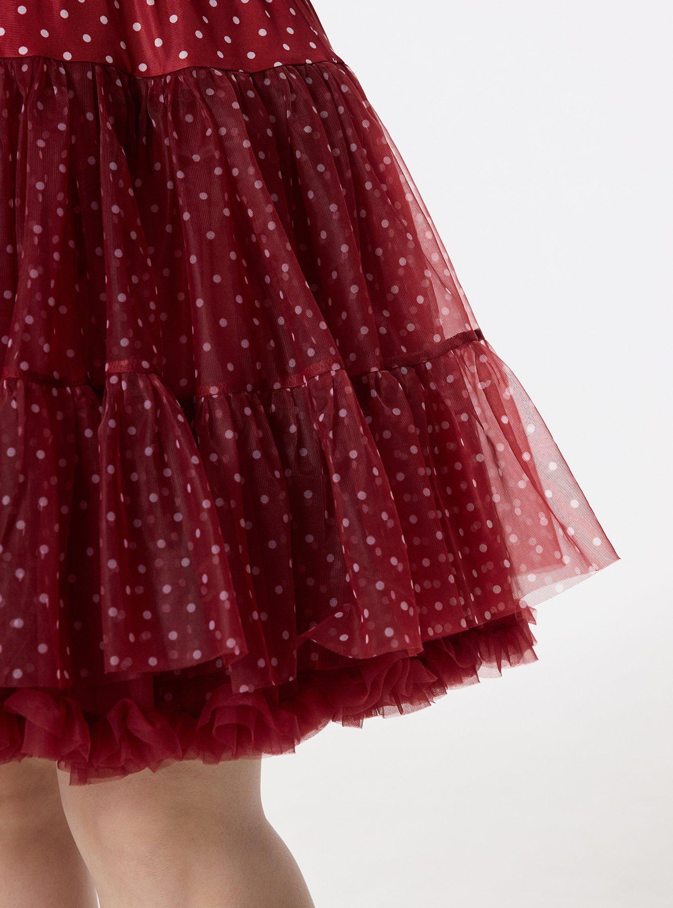 Retro Chic Crinoline Skirt, COMMIT DOT RED, alternate