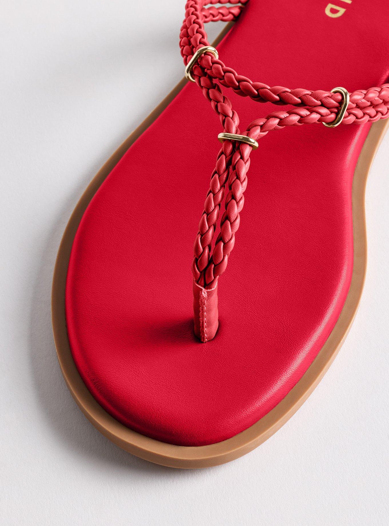 Woven Flip Flop (WW), RED, alternate