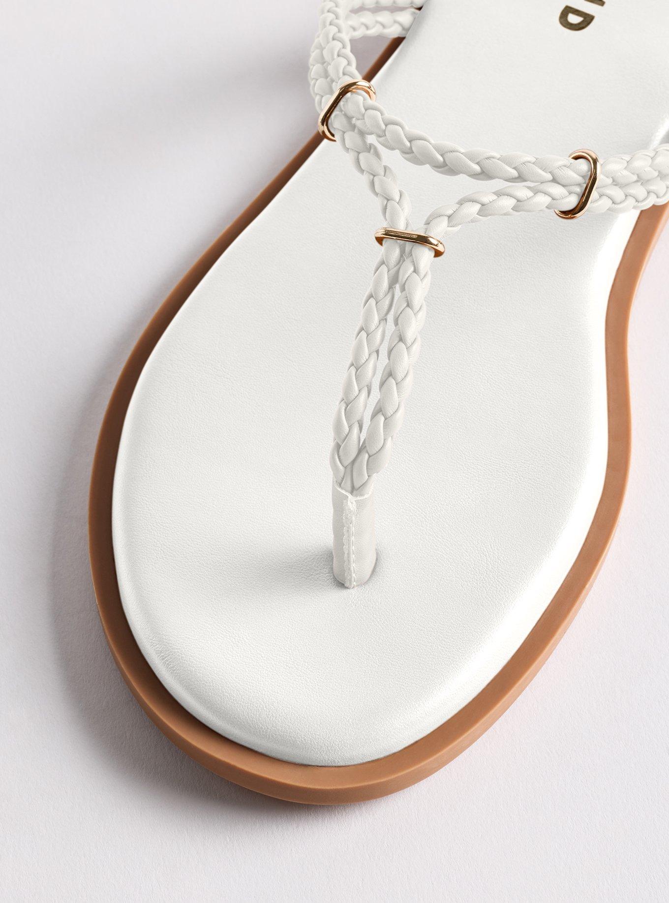 Woven Flip Flop (WW), WHITE, alternate