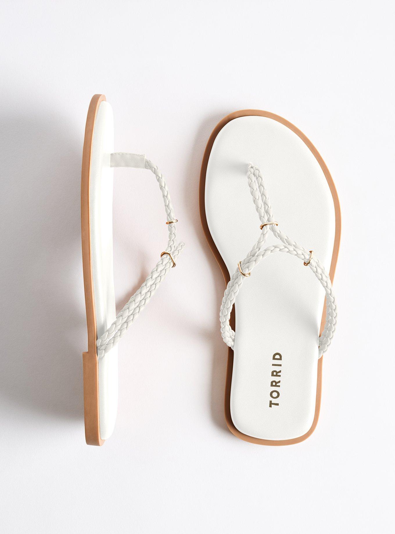 Woven Flip Flop (WW), WHITE, hi-res