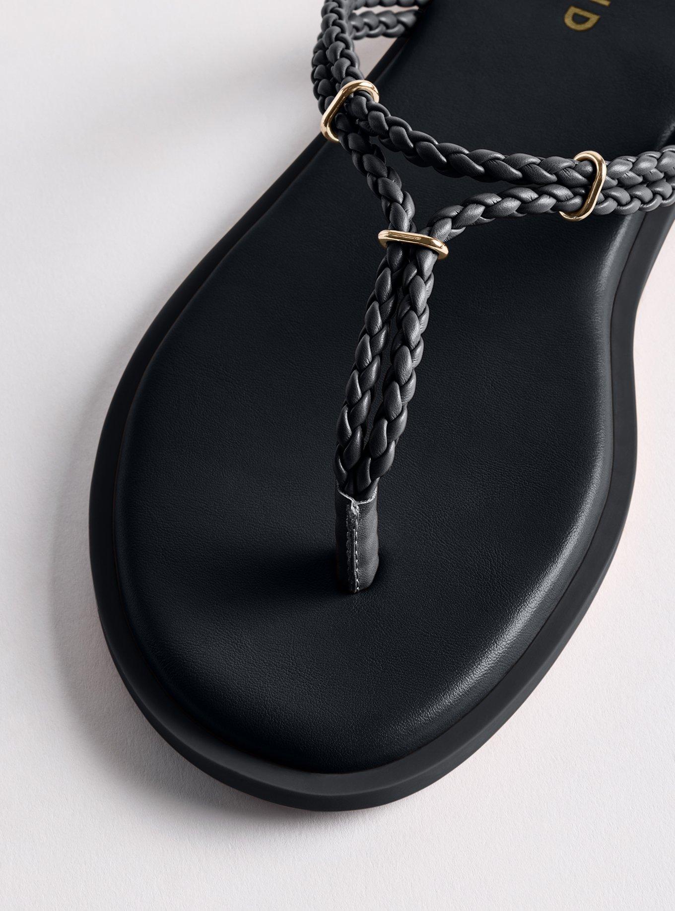 Woven Flip Flop (WW), BLACK, alternate