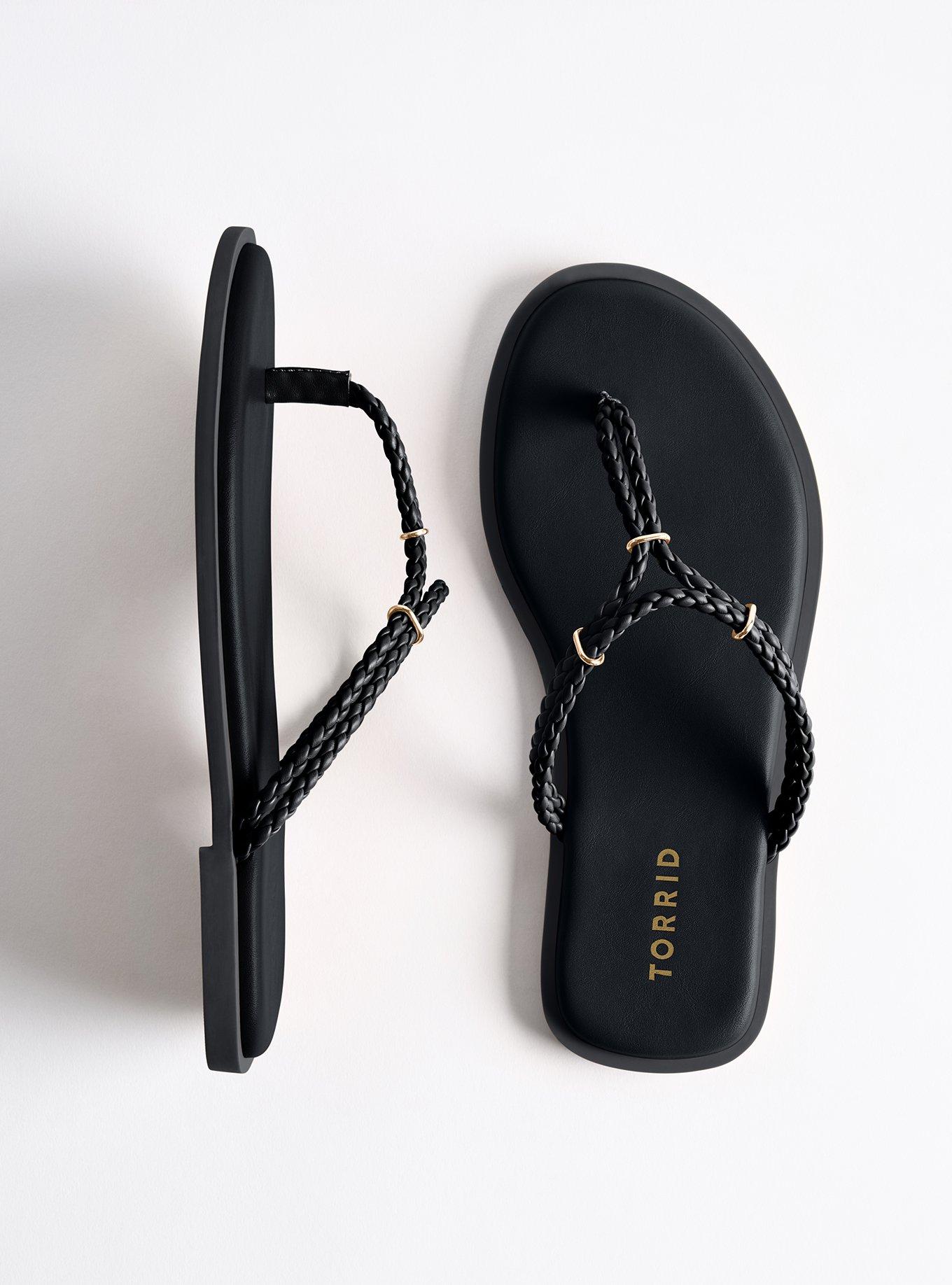 Woven Flip Flop (WW), BLACK, hi-res